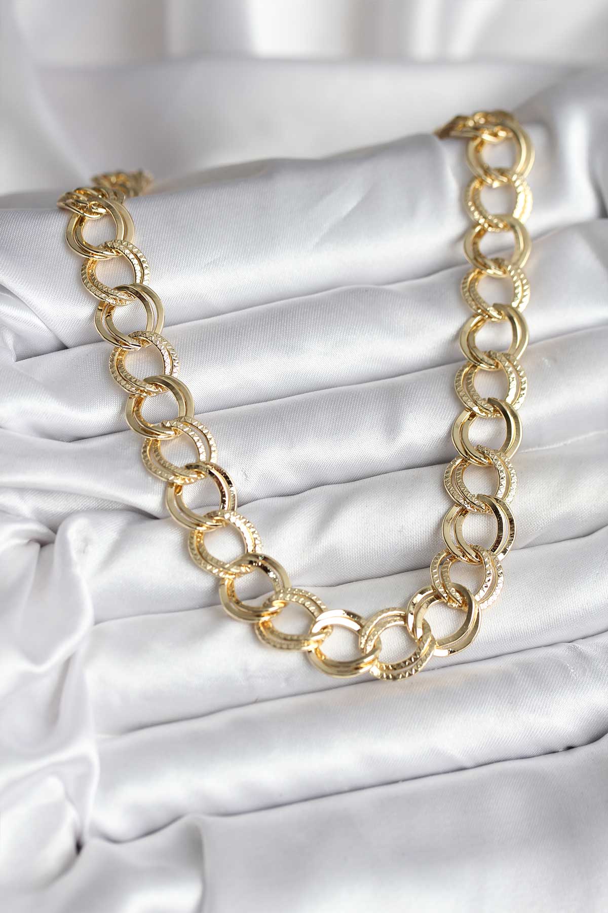 14K Gold Renk Kaplama Samanyolu Model CM Kadın Kolye - Lisinya