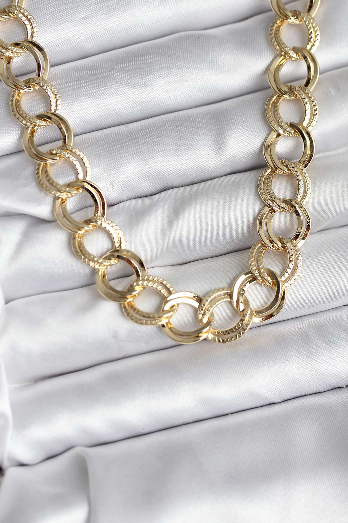 14K Gold Renk Kaplama Samanyolu Model CM Kadın Kolye - Lisinya