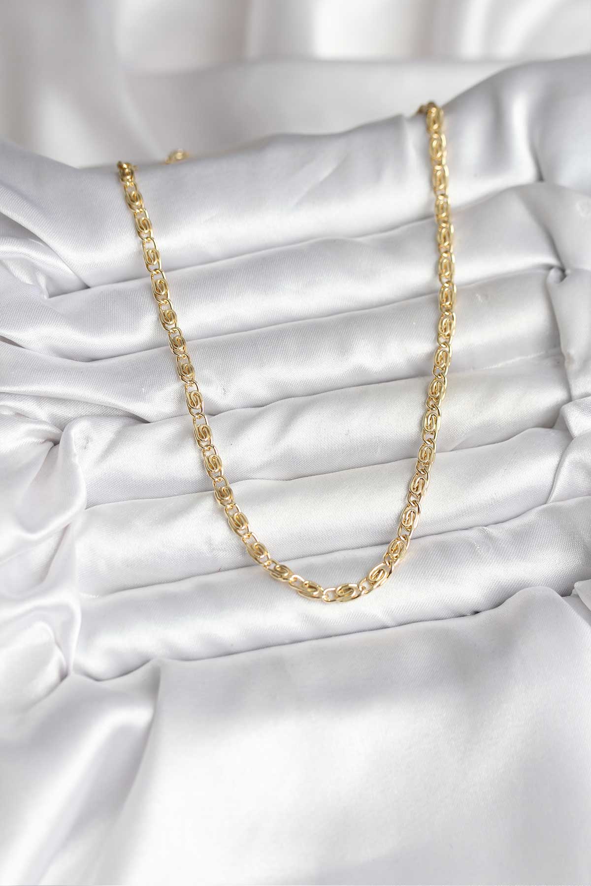 14K Gold Renk Kaplama Zincir Model CM Kadın Kolye - Lisinya