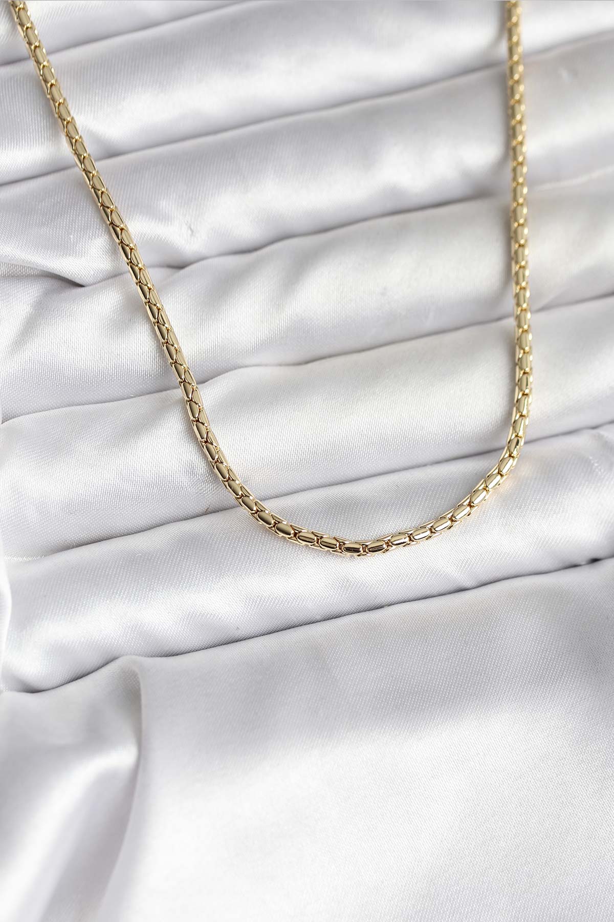 14K Gold Renk Kaplama Zincir Model CM Kadın Kolye - Lisinya 14K Gold Renk Kaplama Zincir Model CM Kadın Kolye - Lisinya