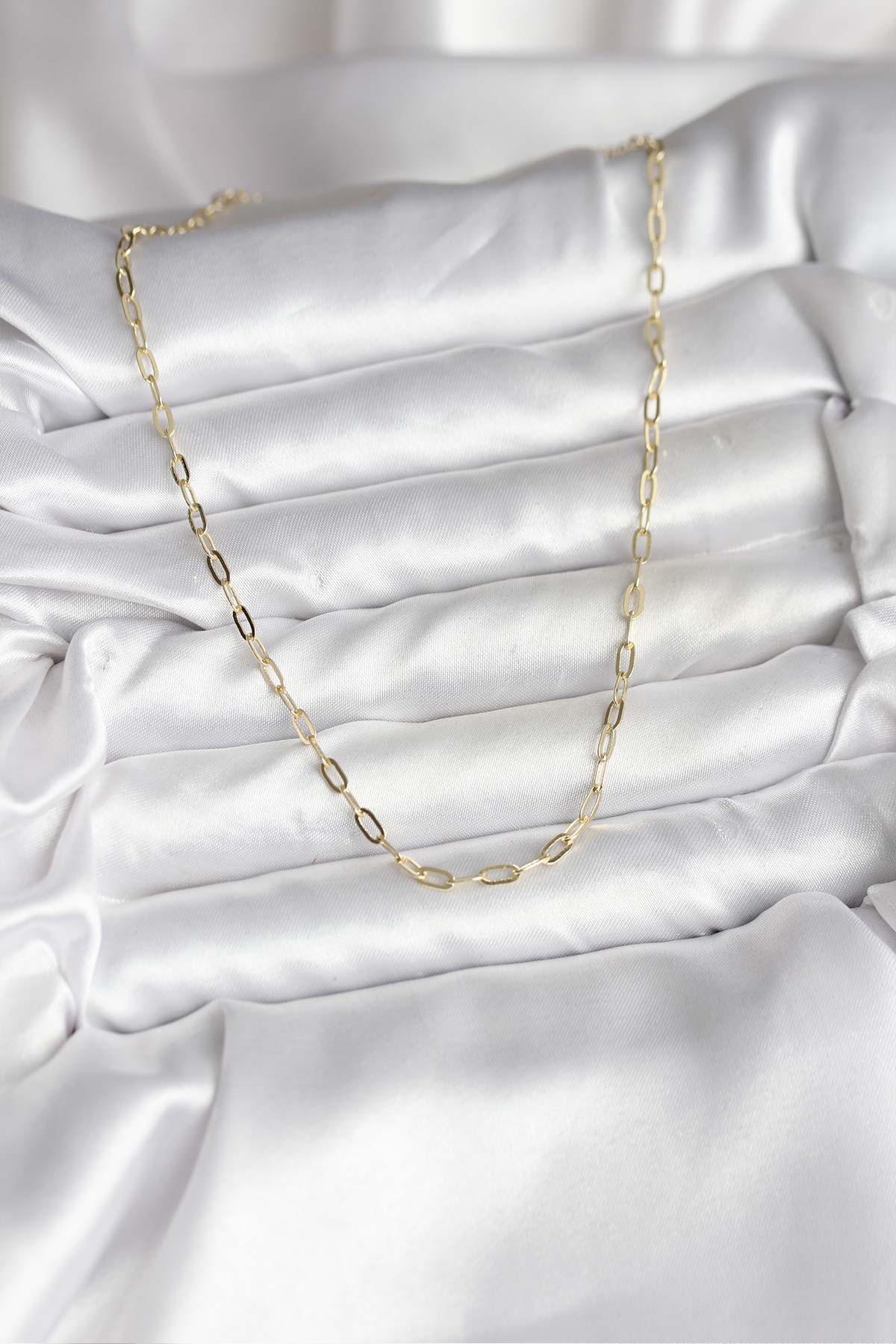 14K Gold Renk Kaplama Ataç Zincir Model CM Kadın Kolye - Lisinya 14K Gold Renk Kaplama Ataç Zincir Model CM Kadın Kolye - Lisinya