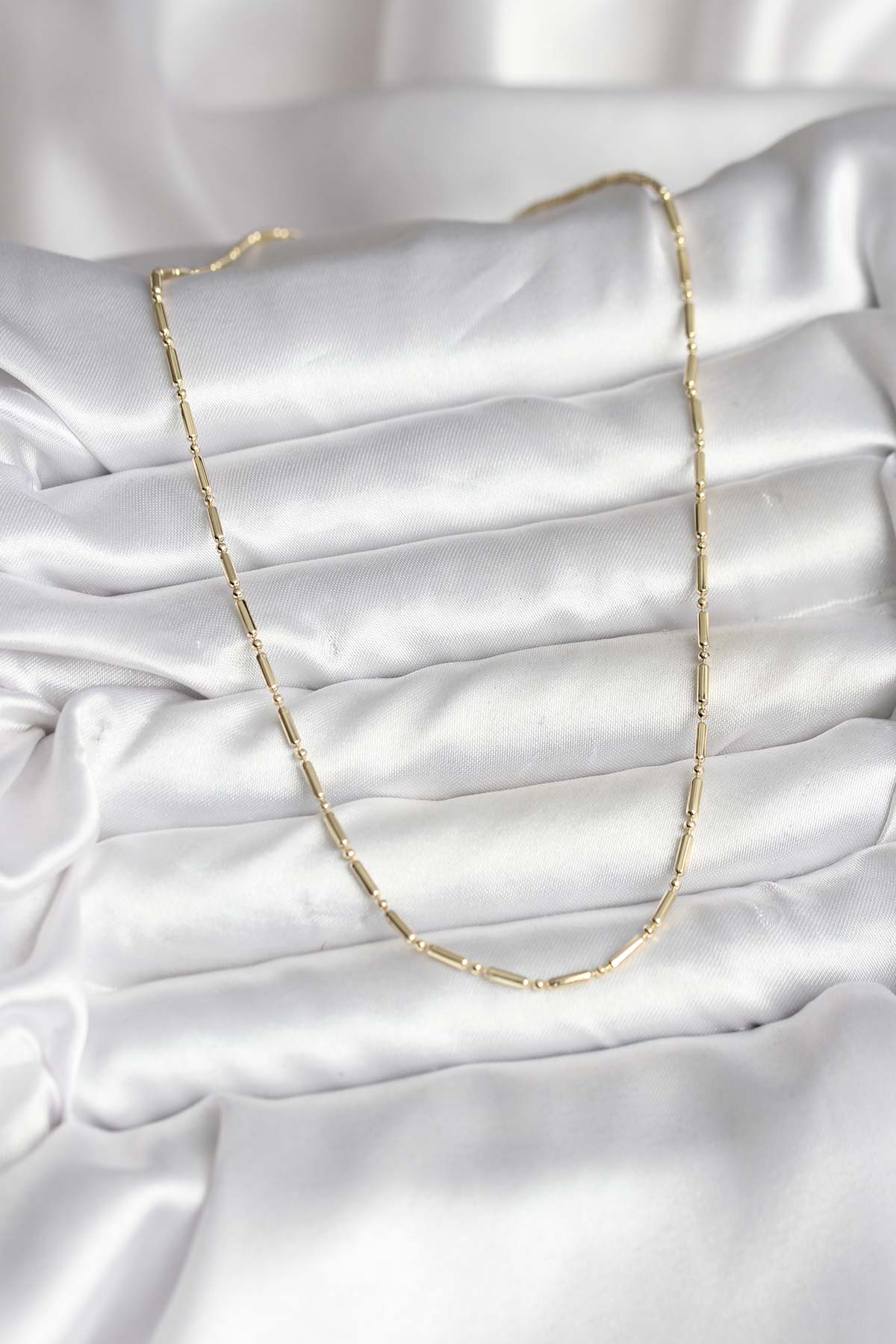 14K Gold Renk Kaplama Zincir Model CM Kadın Kolye - Lisinya 14K Gold Renk Kaplama Zincir Model CM Kadın Kolye - Lisinya