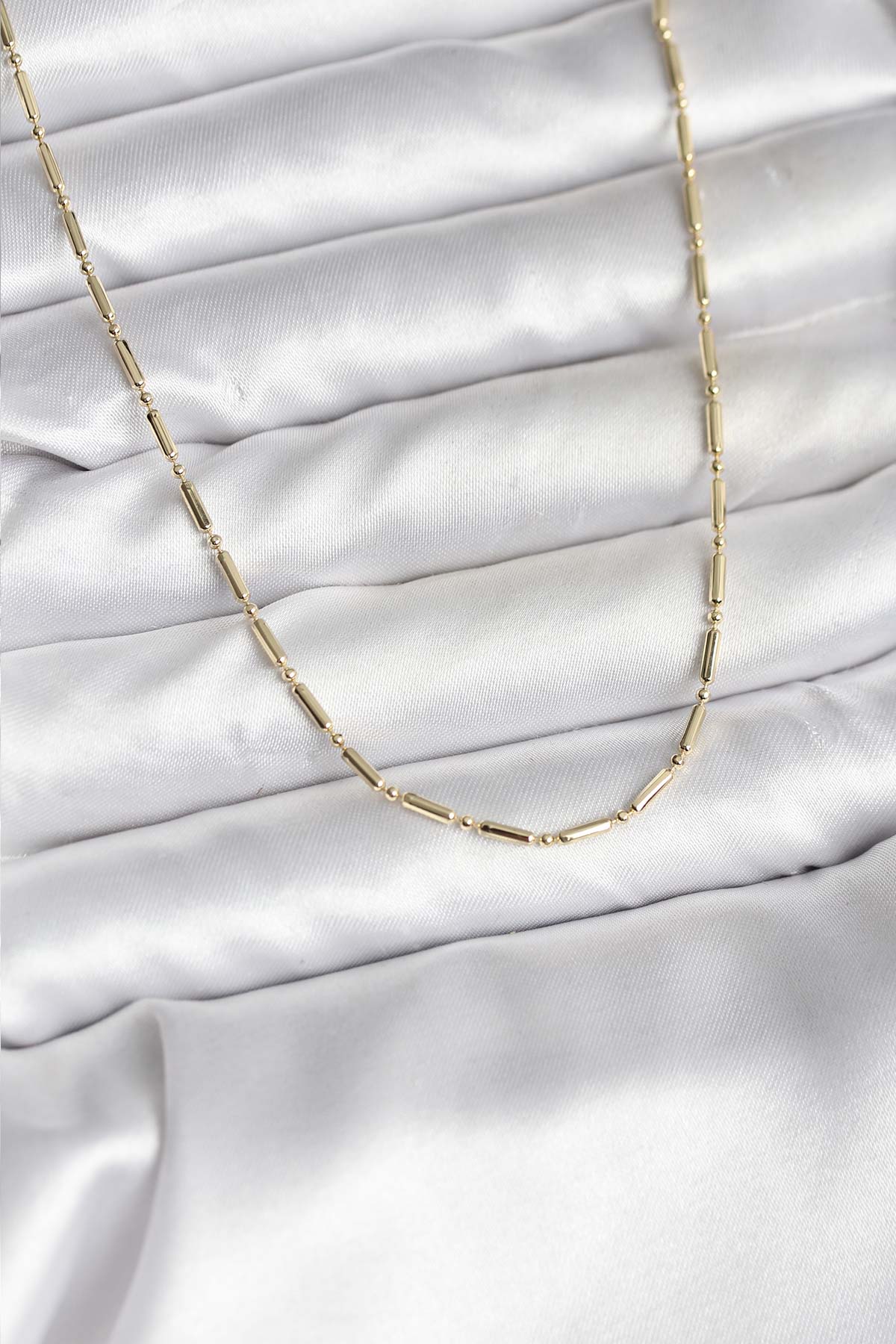 14K Gold Renk Kaplama Zincir Model CM Kadın Kolye - Lisinya