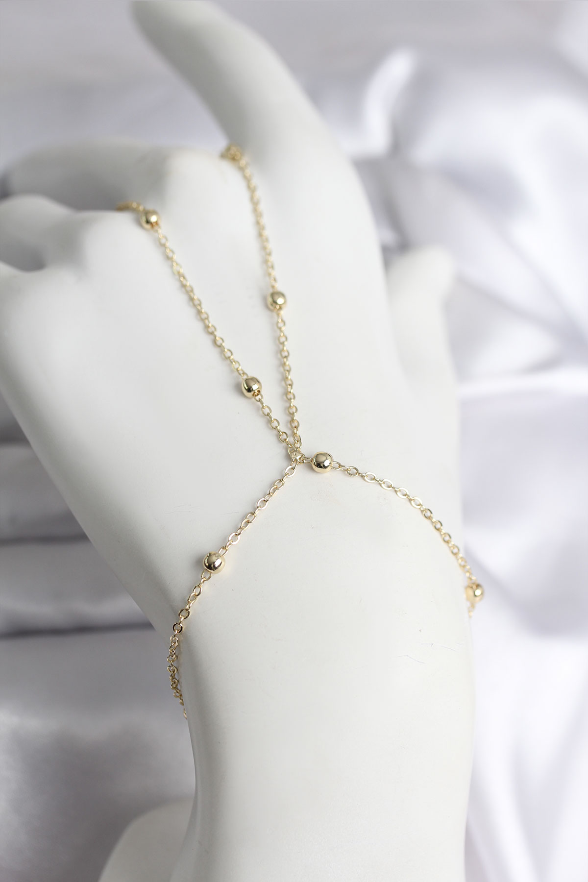 316L Çelik Gold Renk Topçuk Zincir Model Kadın Şahmeran - Lisinya