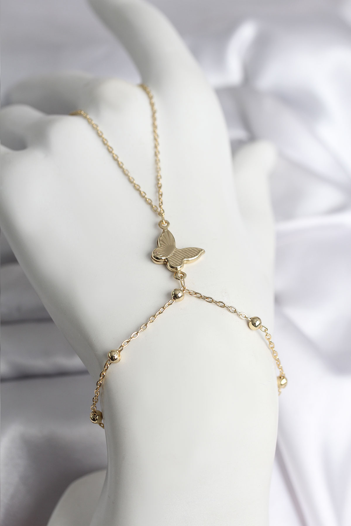 316L Çelik Gold Renk Kelebek Model Kadın Şahmeran - Lisinya