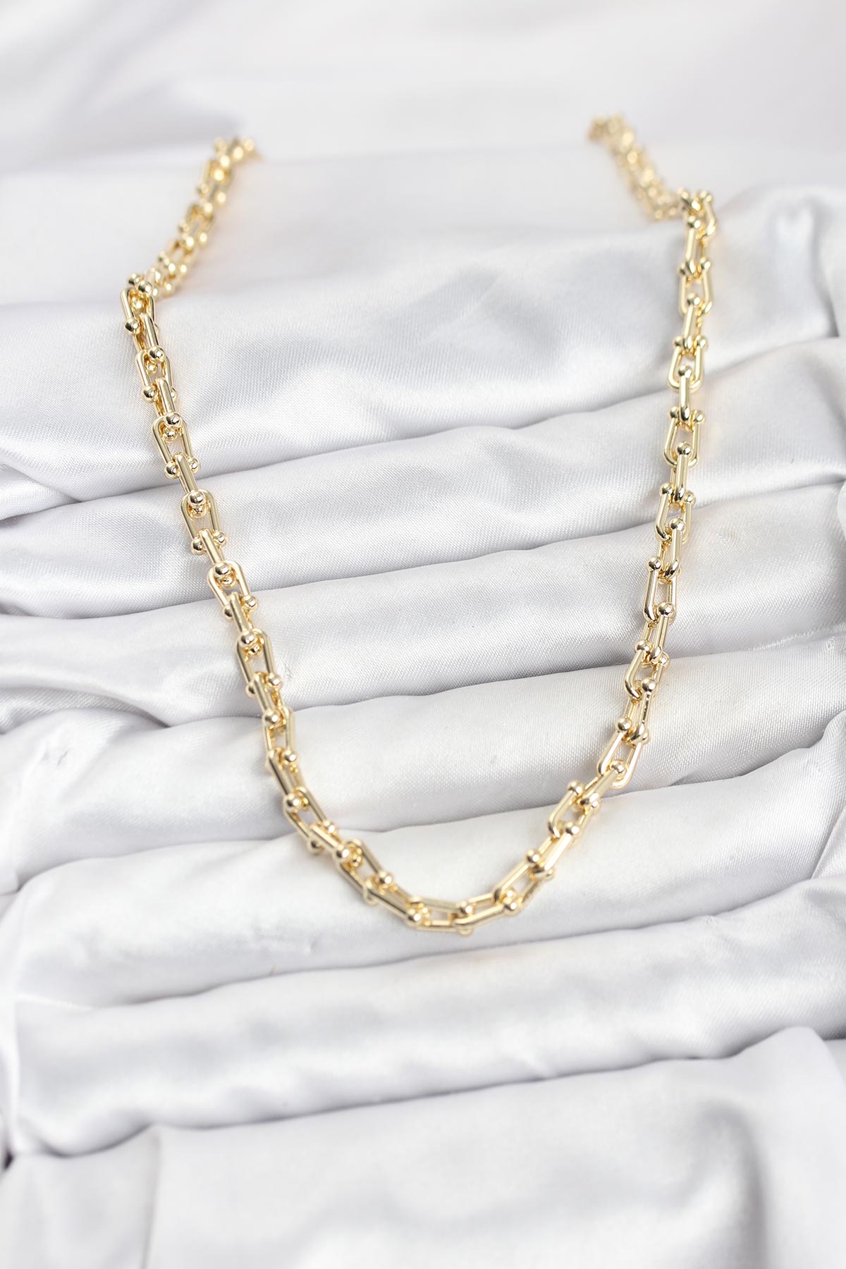 Gold Renk Pirinç Tifani Model Kadın Kolye - Lisinya