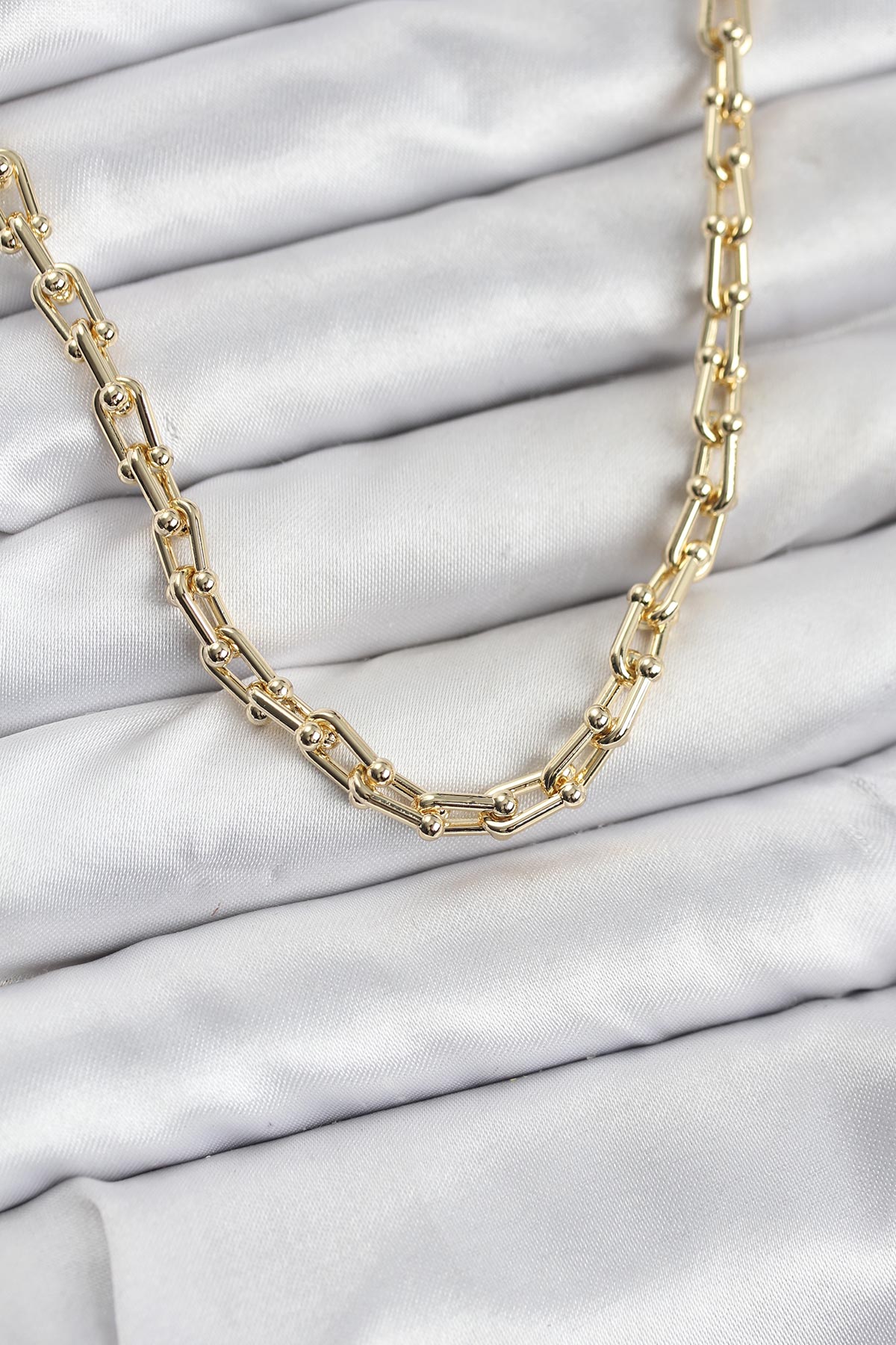 Gold Renk Pirinç Tifani Model Kadın Kolye - Lisinya