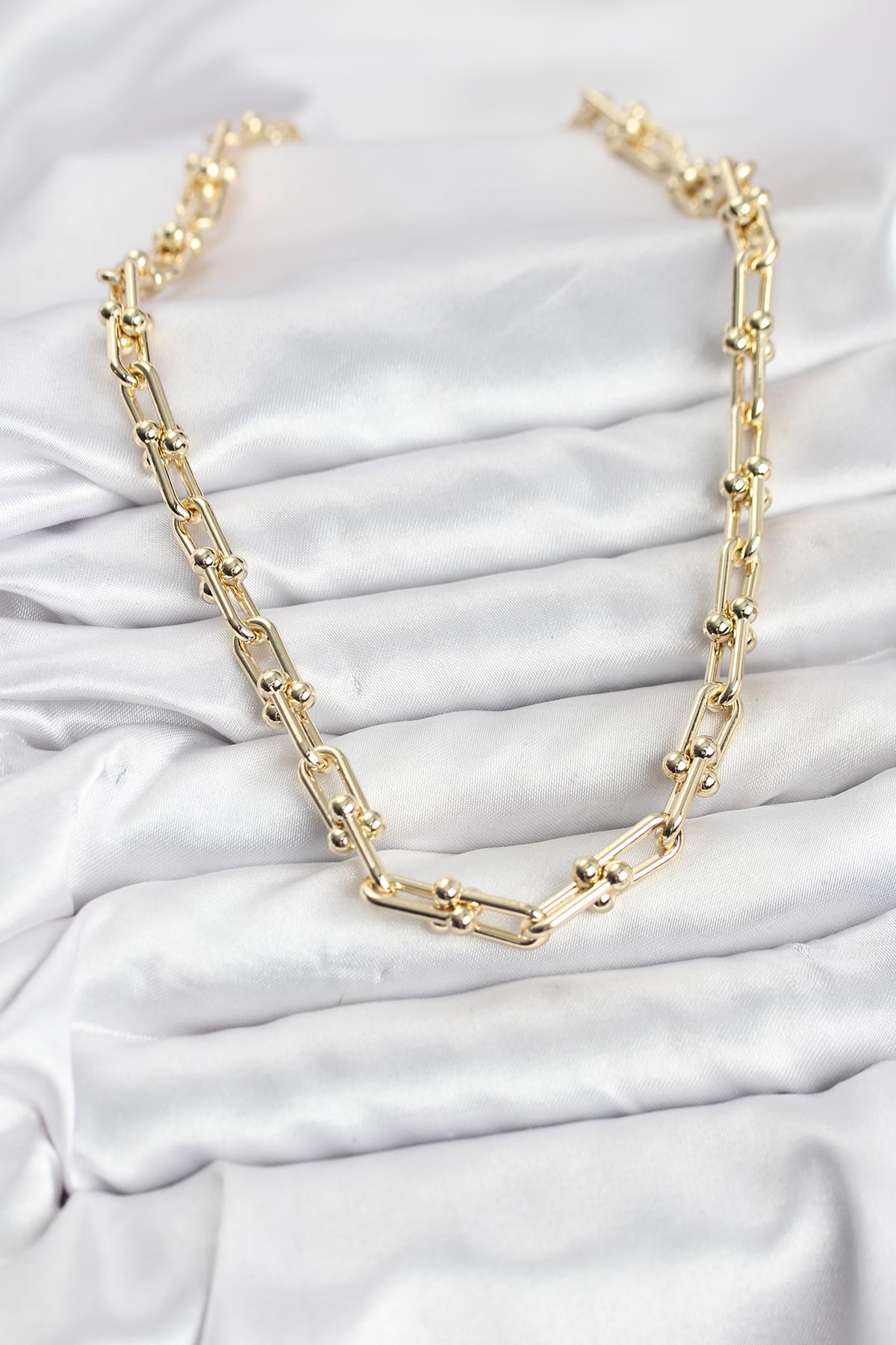 Pirinç Gold Renk Tifani Model Kadın Kolye - Lisinya