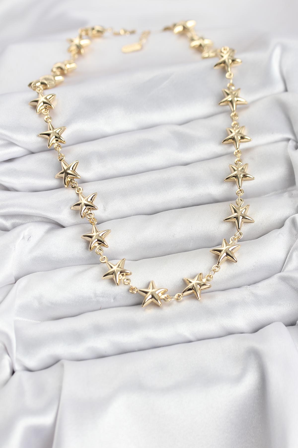 Yıldız Model Pirinç Gold Renk Kadın Kolye - Lisinya