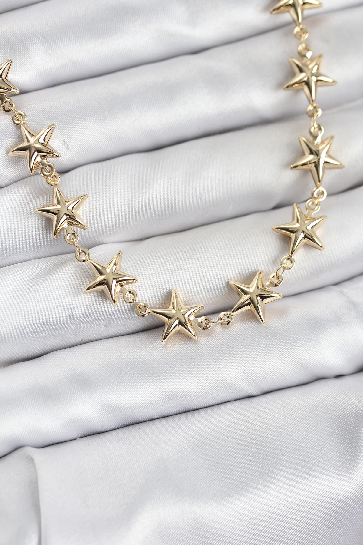 Yıldız Model Pirinç Gold Renk Kadın Kolye - Lisinya