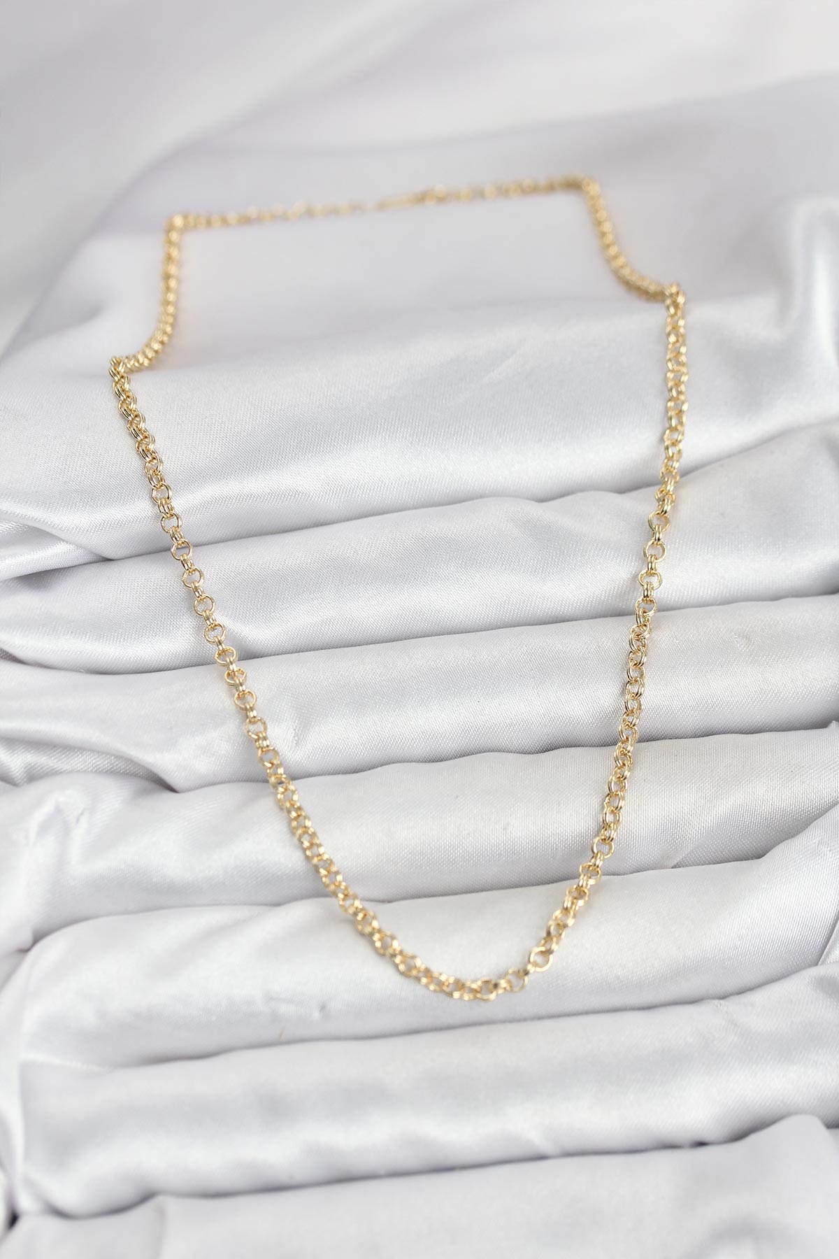 CM Gold Renk Pirinç Halkalı Model Kadın Kolye - Lisinya