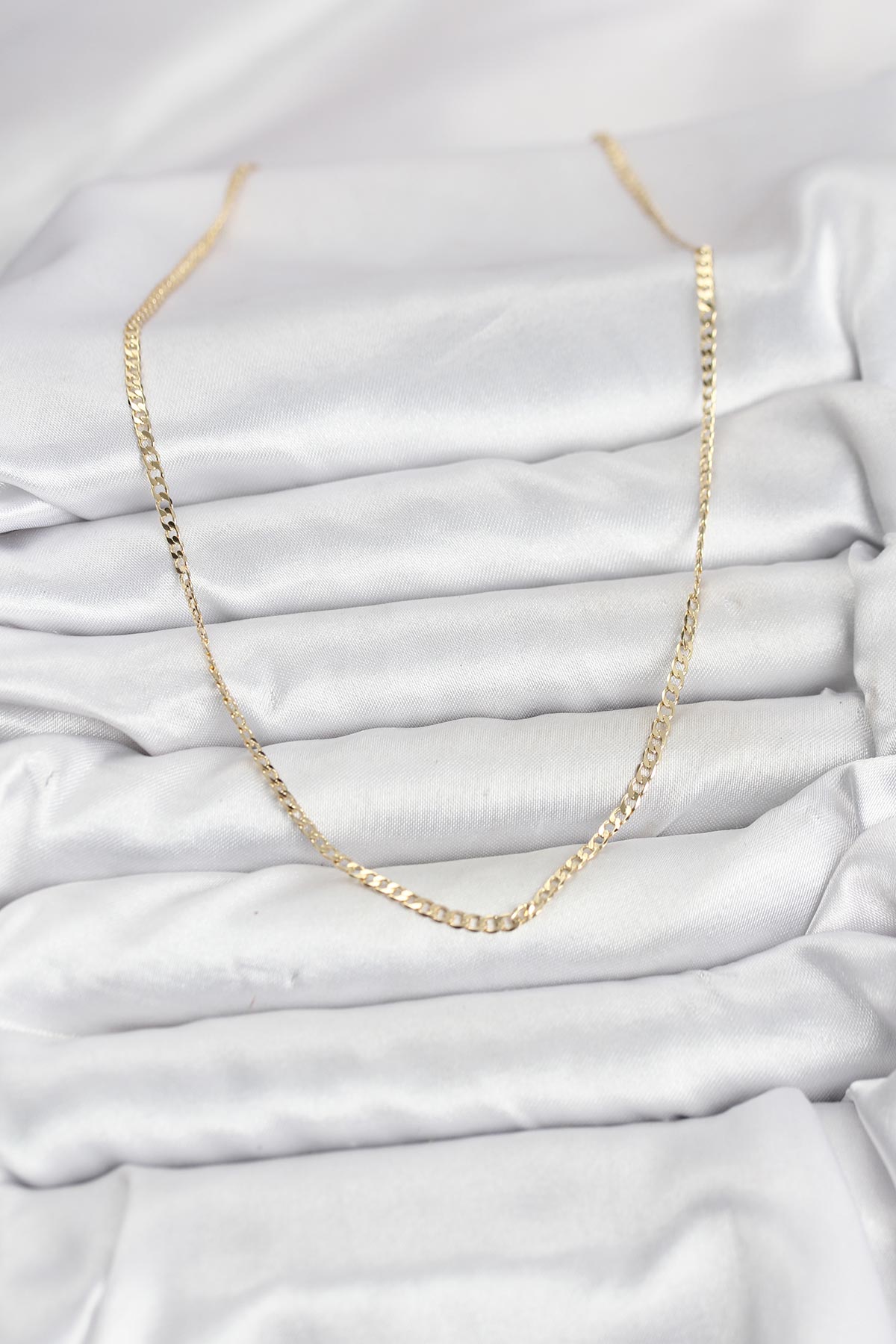 CM 14K Gold Renk Pirinç Zincir Model Kadın Kolye - Lisinya