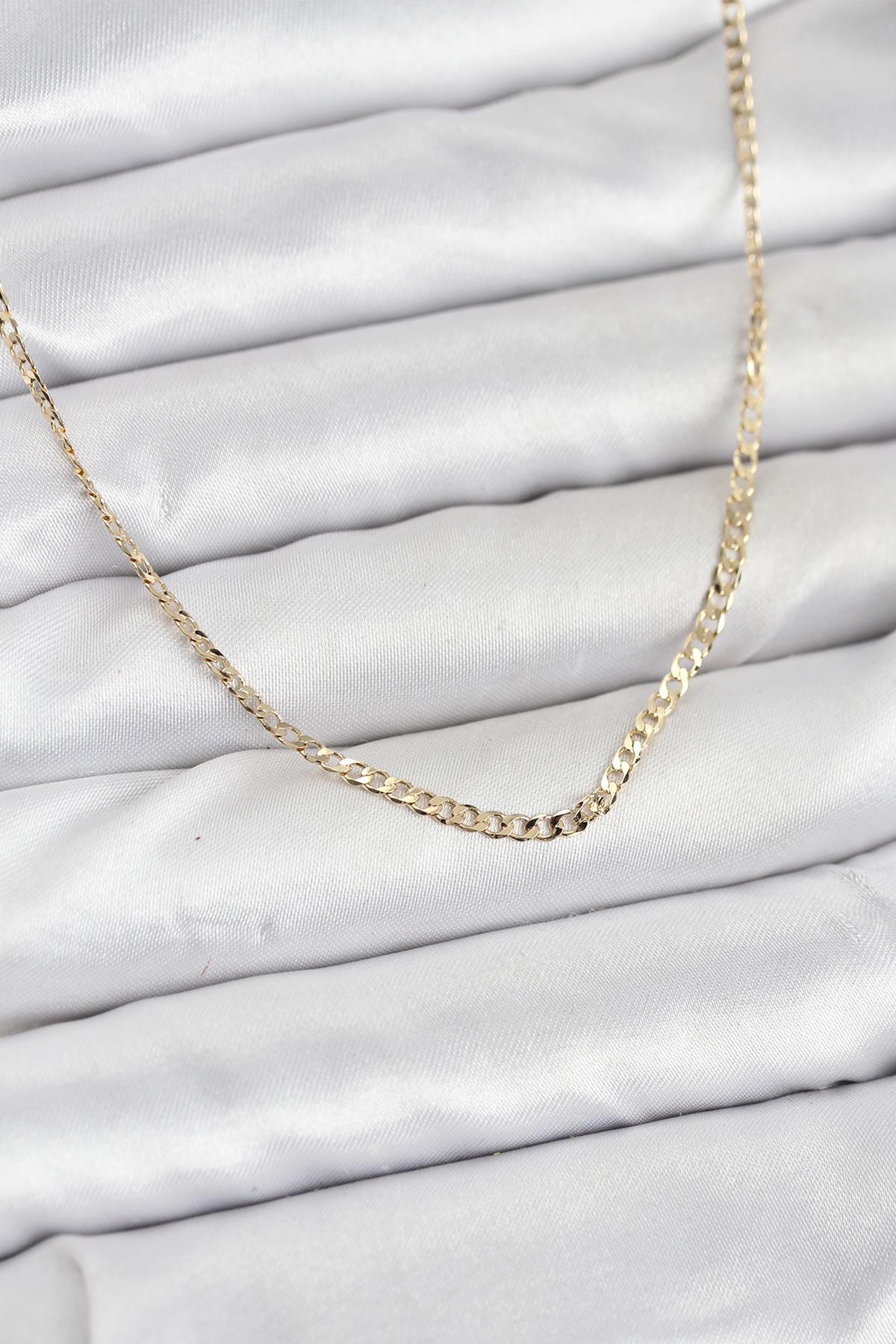 CM 14K Gold Renk Pirinç Zincir Model Kadın Kolye - Lisinya