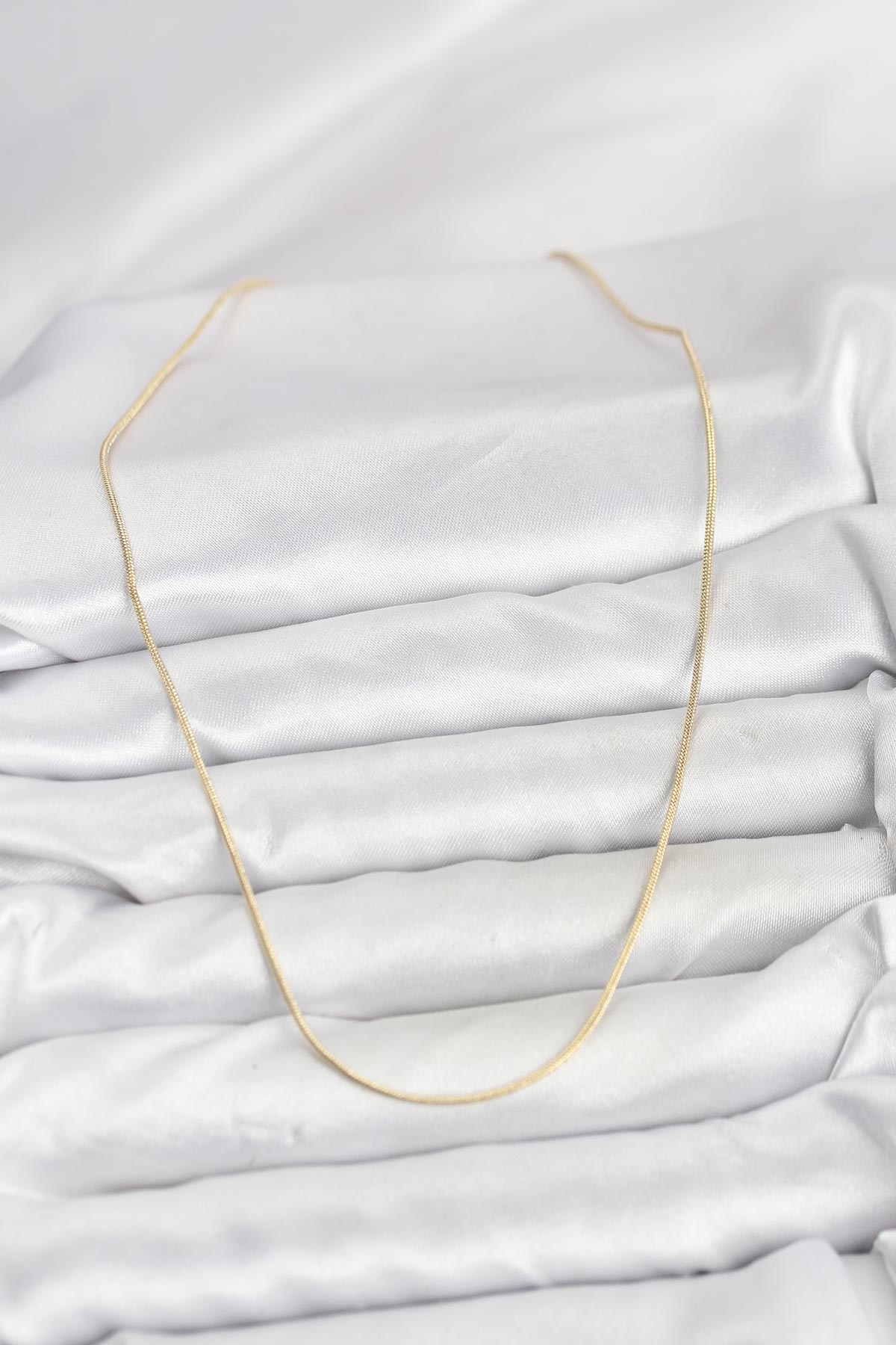 CM 14K Gold Renk Yılan Zincir Model Kadın Kolye - Lisinya