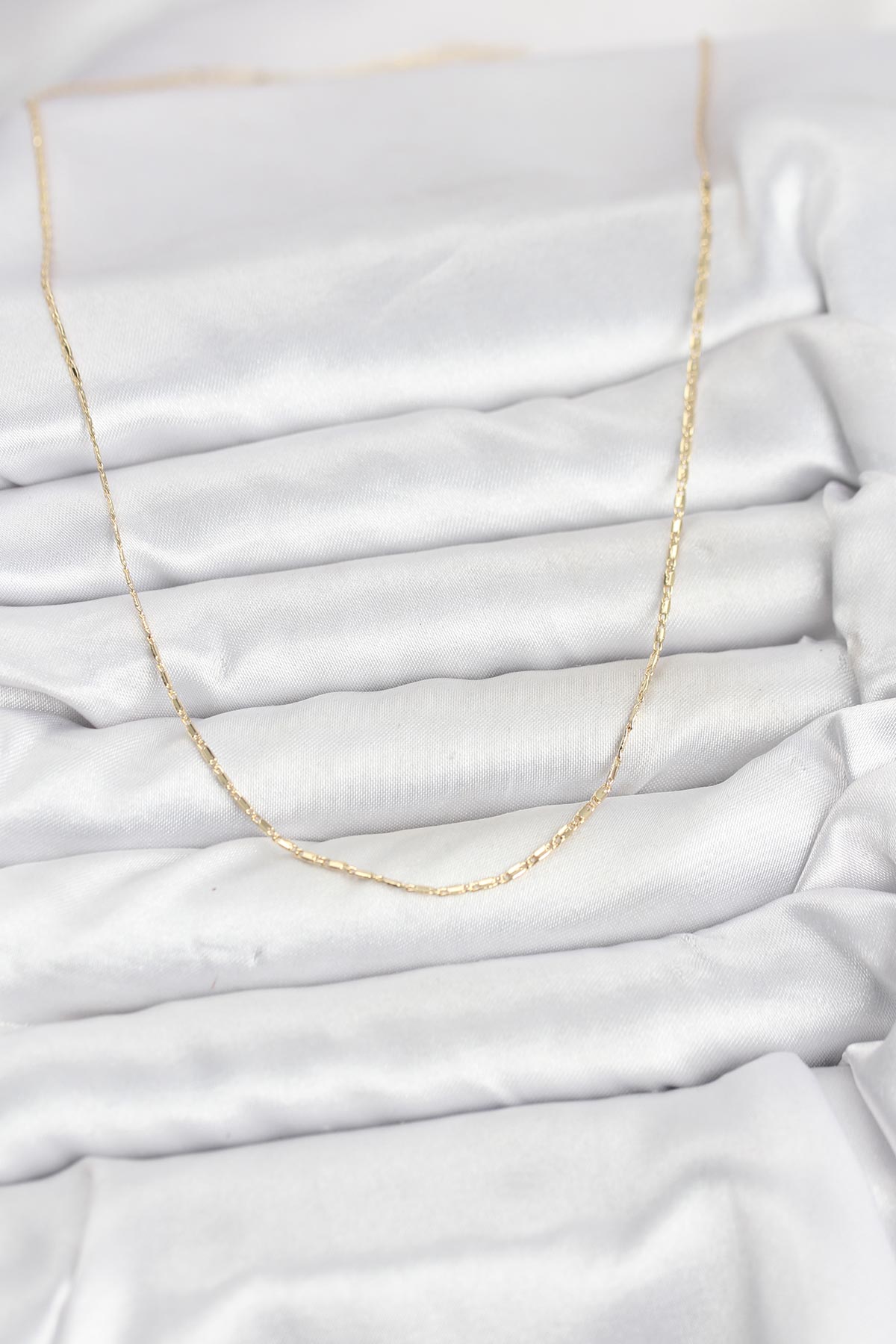 CM 14K Gold Renk Kesme Model 60 cm Kadın Kolye - Lisinya