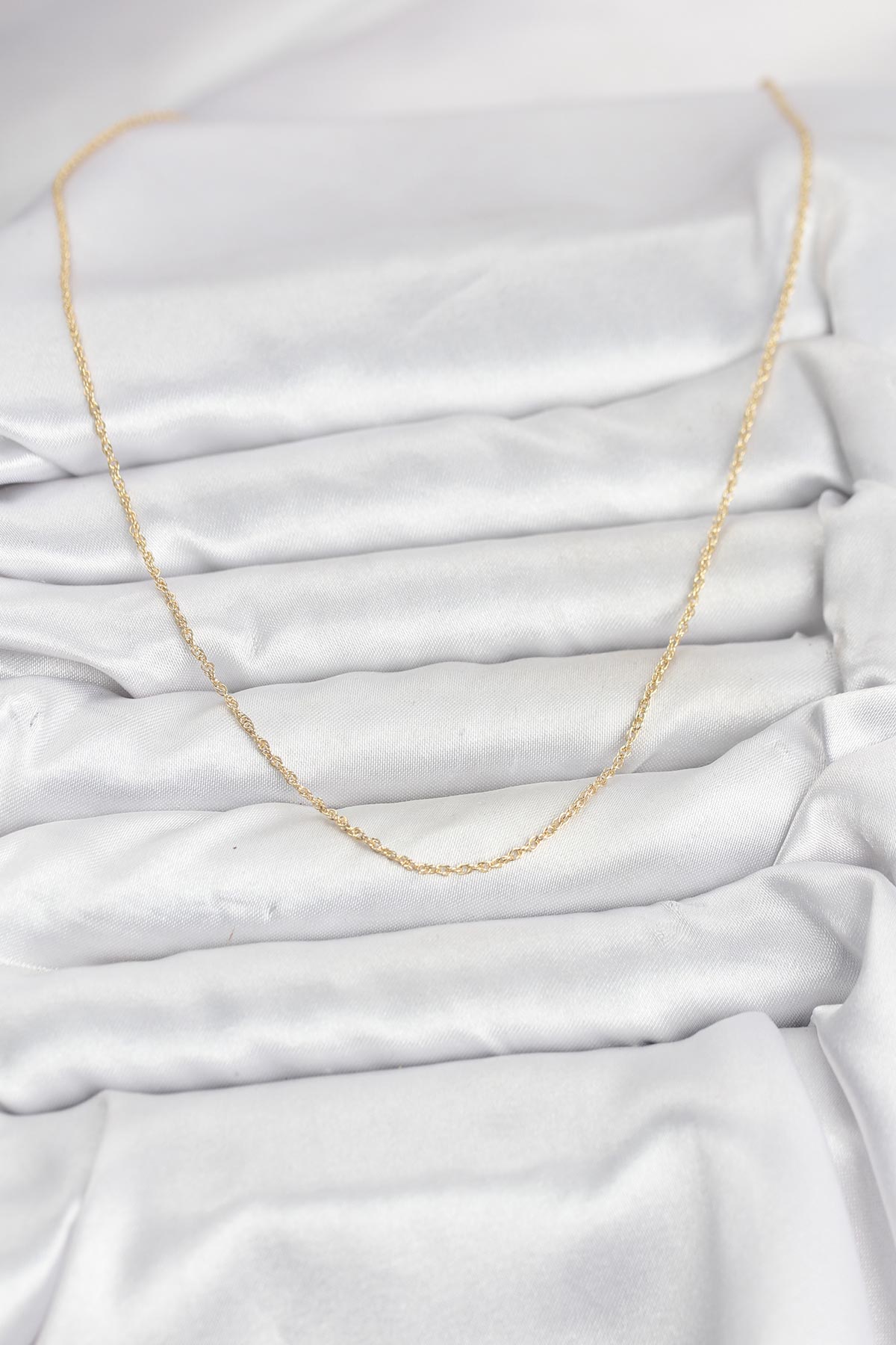 CM 14K Gold Renk Burgu Model 60 cm Kadın Kolye - Lisinya