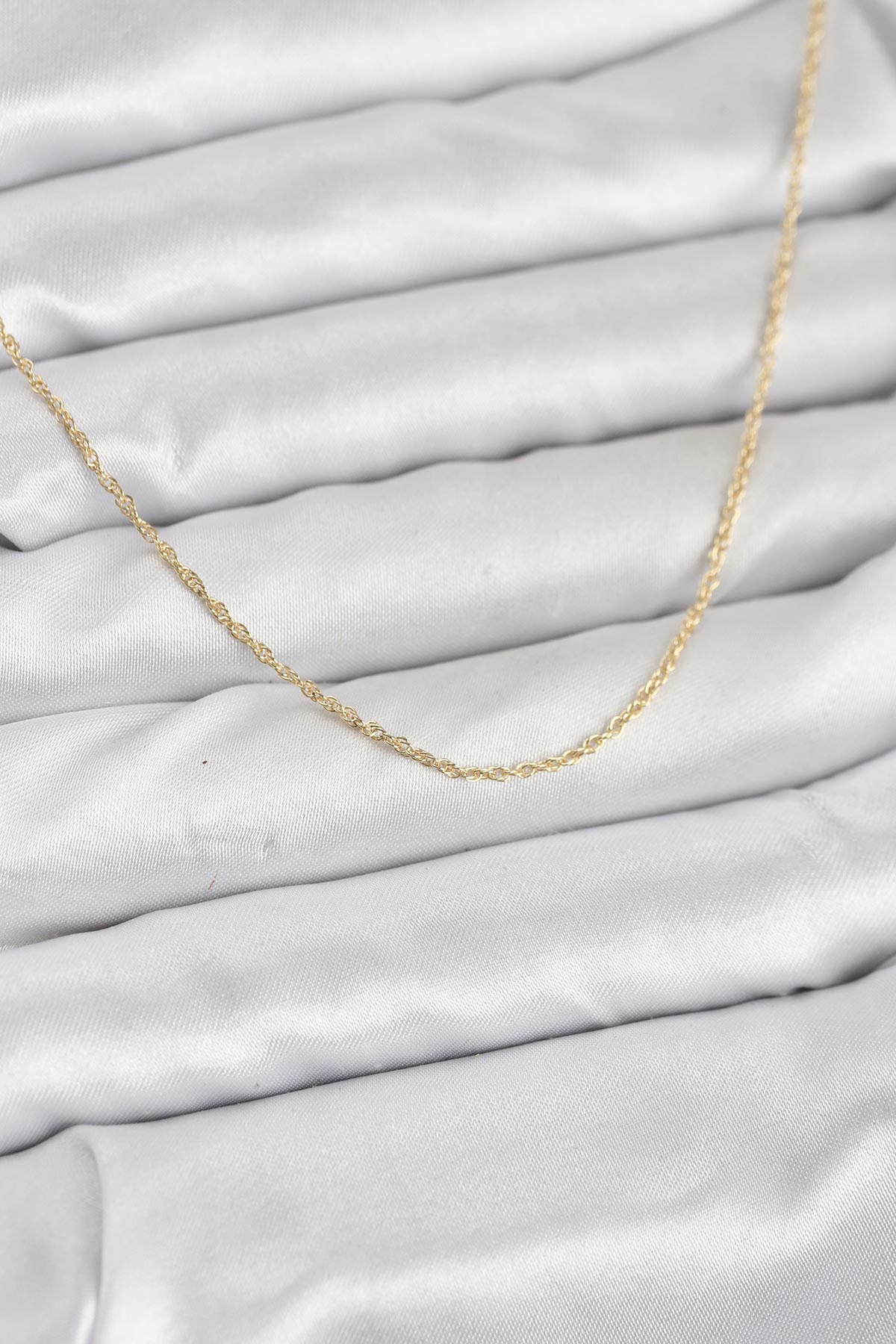 CM 14K Gold Renk Burgu Model 60 cm Kadın Kolye - Lisinya