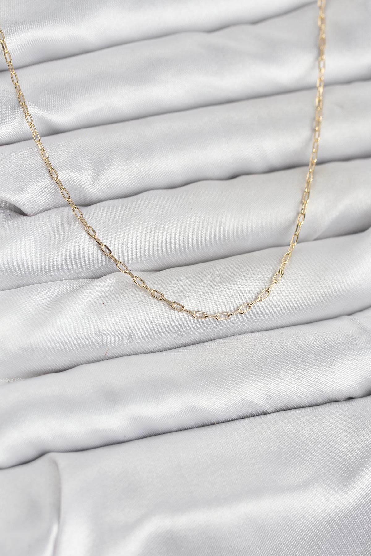 CM 14K Gold Renk Ataç Zincir Model 60 cm Kadın Kolye - Lisinya