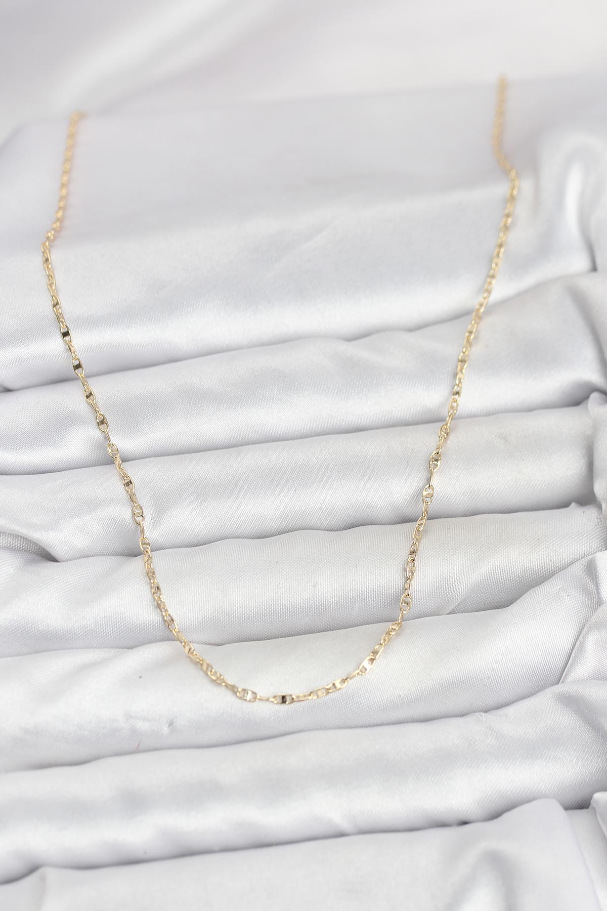 CM 14K Gold Renk Gemici Zincir Model 60 cm Kadın Kolye - Lisinya