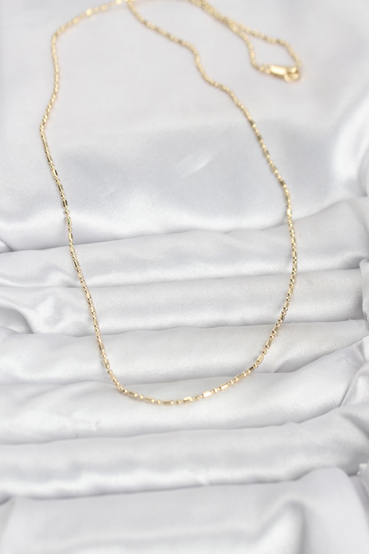 CM 14K Gold Renk Zincirli 60 cm Kadın Kolye - Lisinya