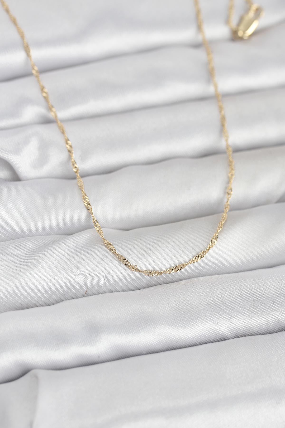 CM 14K Gold Renk Burgu Model 60 cm Kadın Kolye - Lisinya