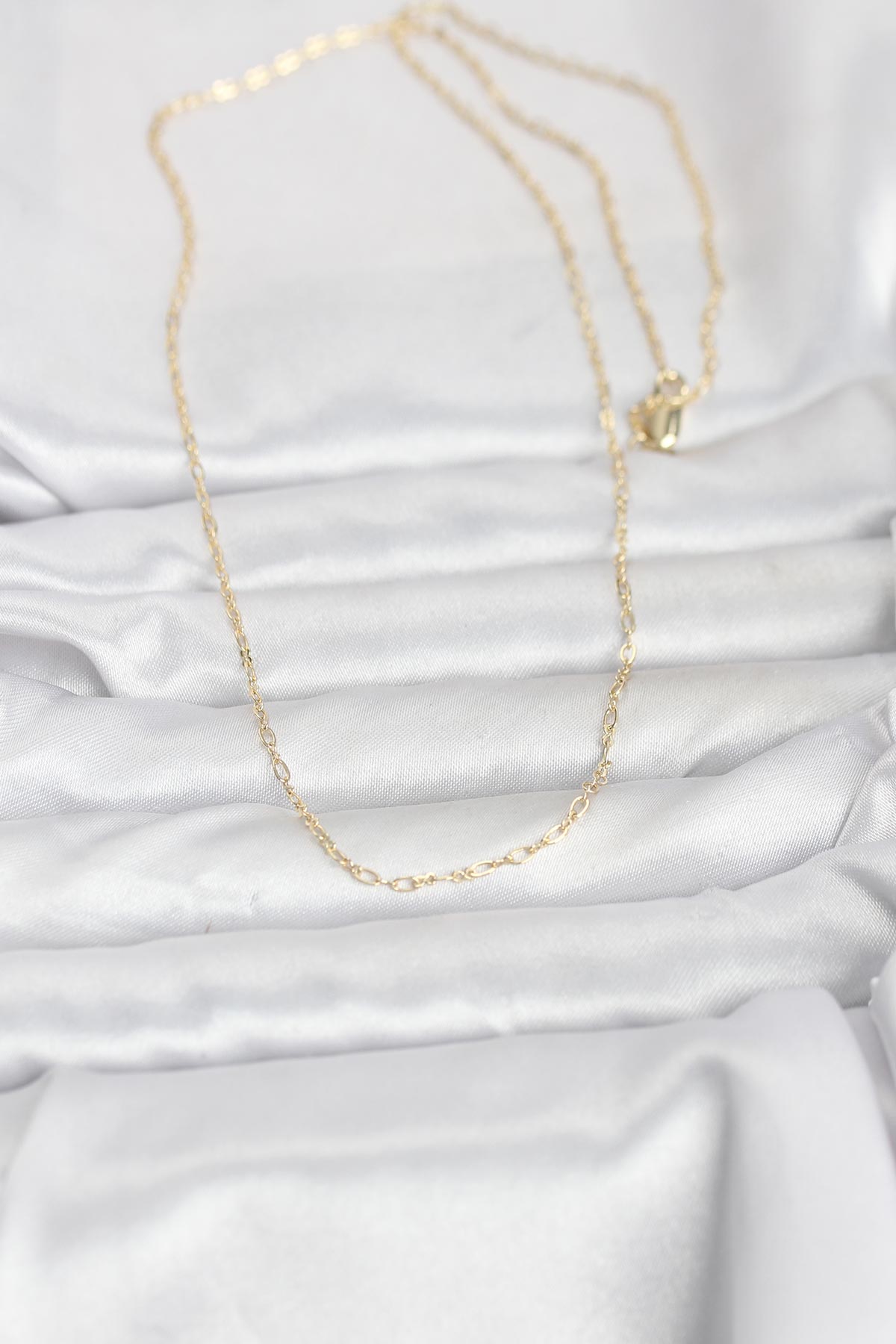 CM 14K Gold Renk 60 cm Zincirli Kadın Kolye - Lisinya