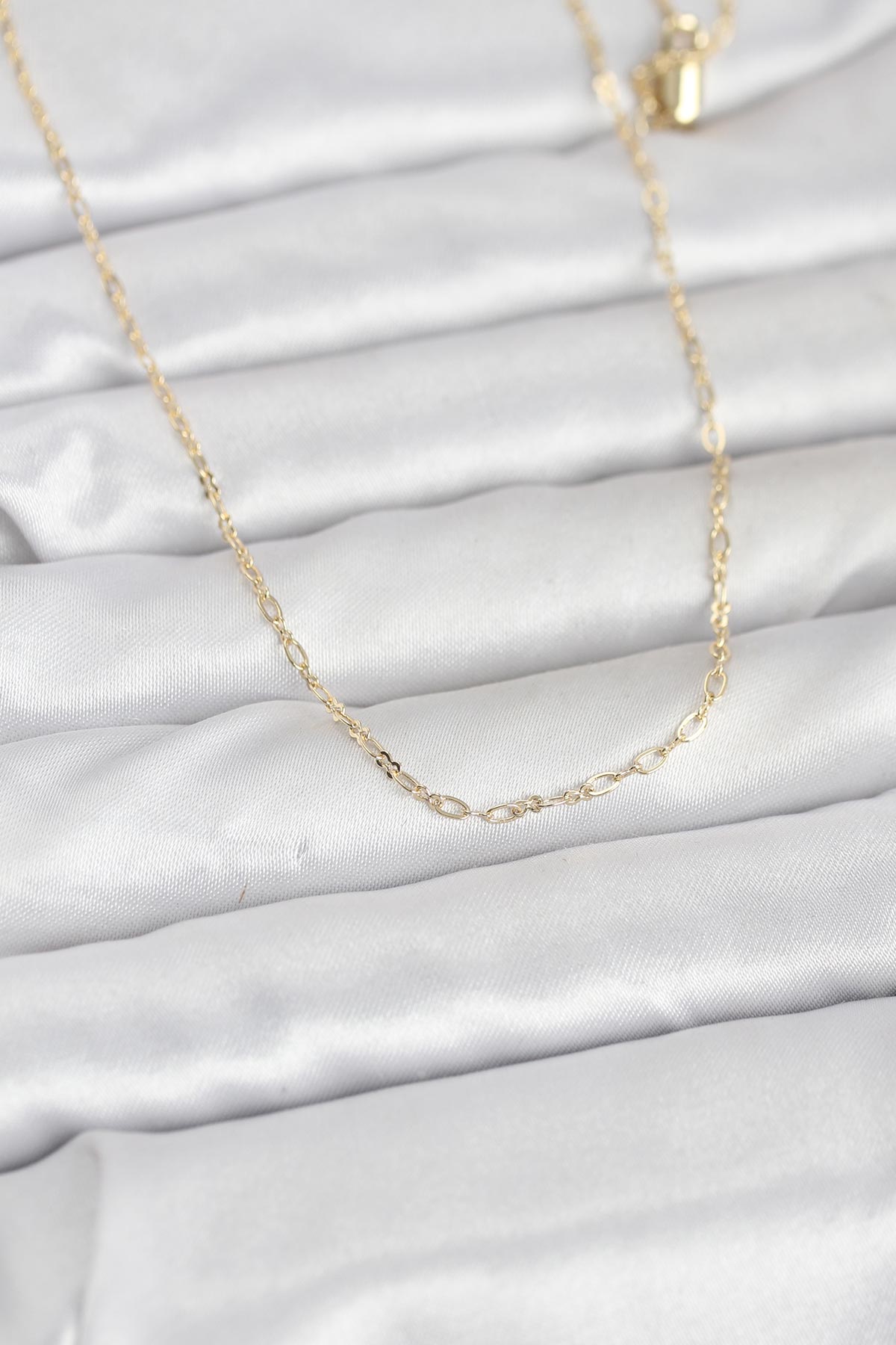 CM 14K Gold Renk 60 cm Zincirli Kadın Kolye - Lisinya