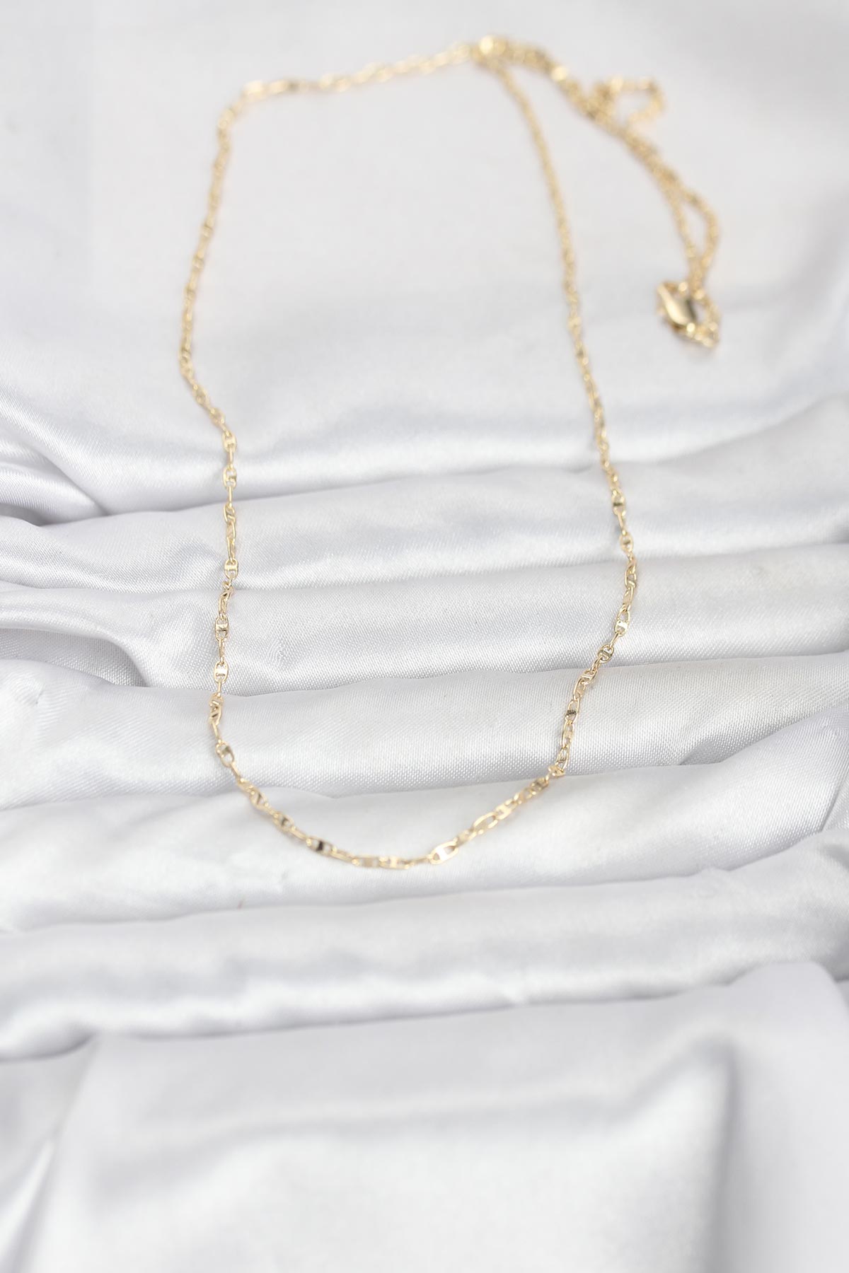 CM 14K Gold Renk Gemici Zincir Model 60 cm Kadın Kolye - Lisinya