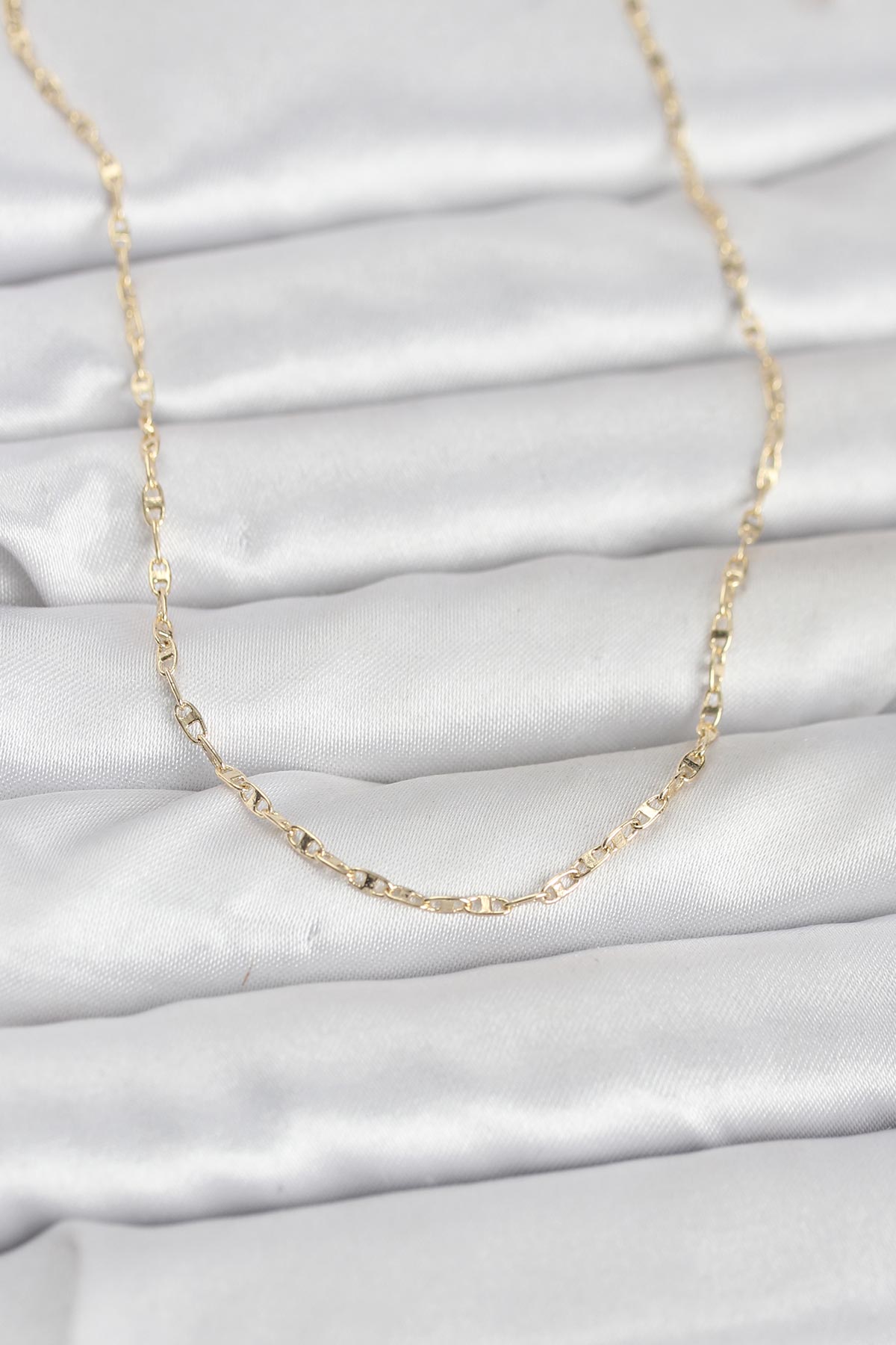 CM 14K Gold Renk Gemici Zincir Model 60 cm Kadın Kolye - Lisinya