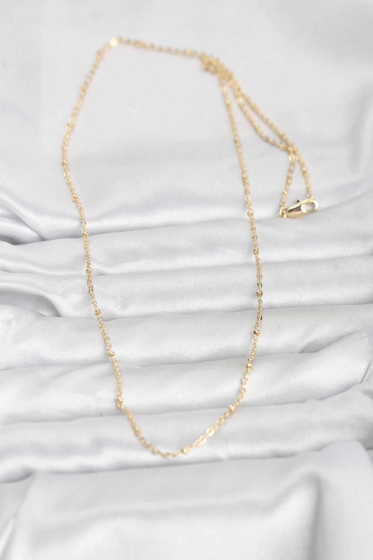 CM 14K Gold Renk Burgu Model 60 cm Kadın Kolye - Lisinya