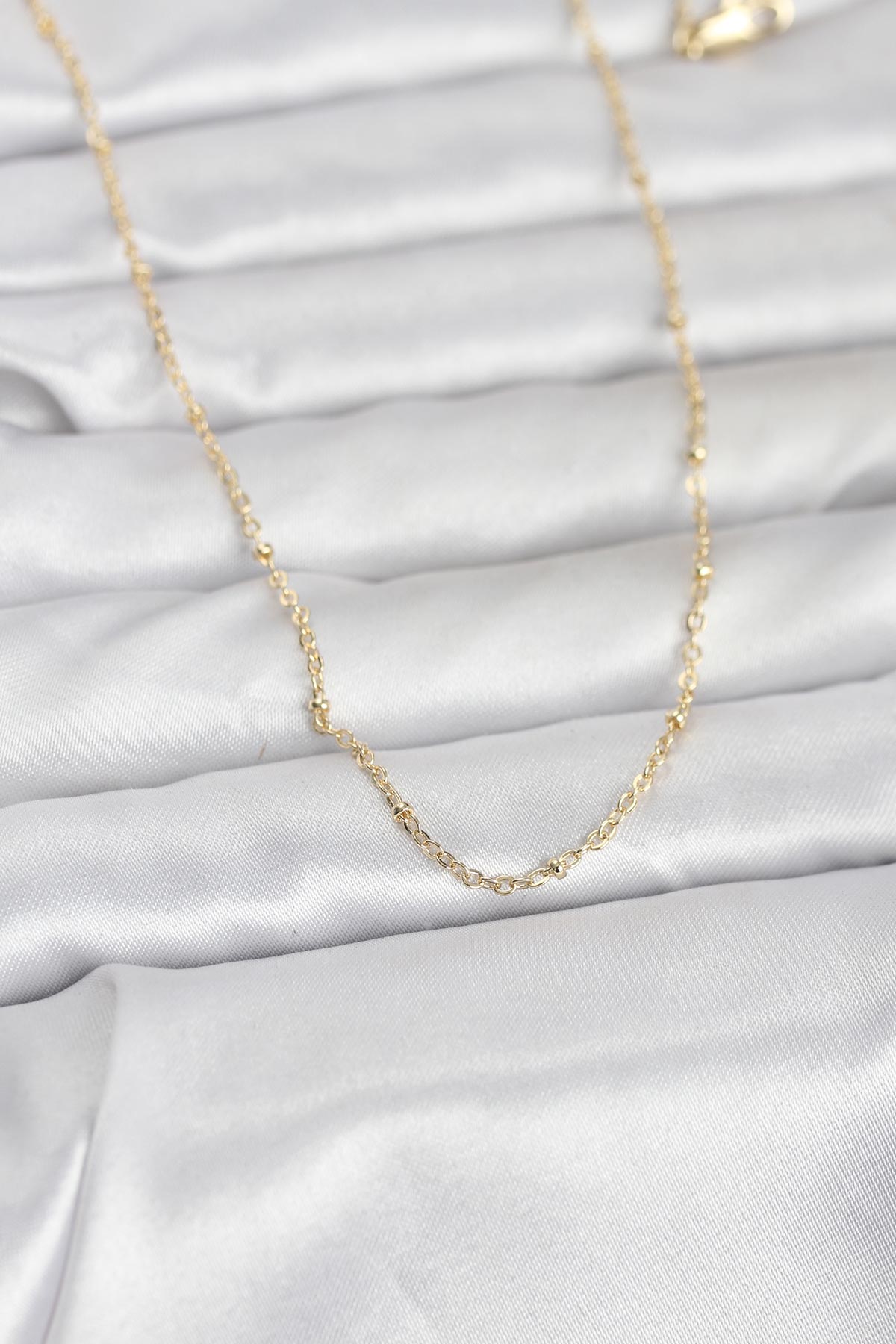 CM 14K Gold Renk Burgu Model 60 cm Kadın Kolye - Lisinya