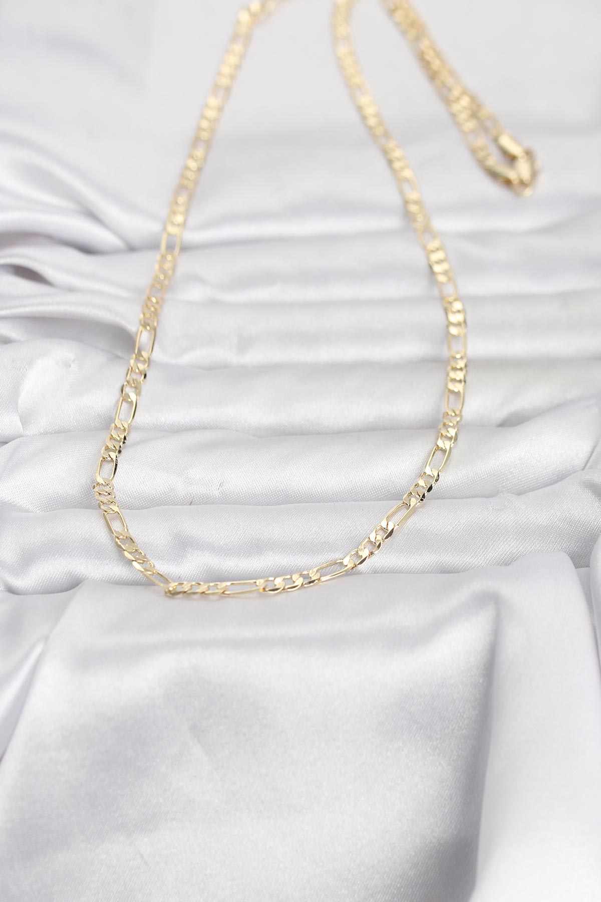 CM 14K Gold Renk Kuşgözü Zincir Model 60 cm Kadın Kolye - Lisinya