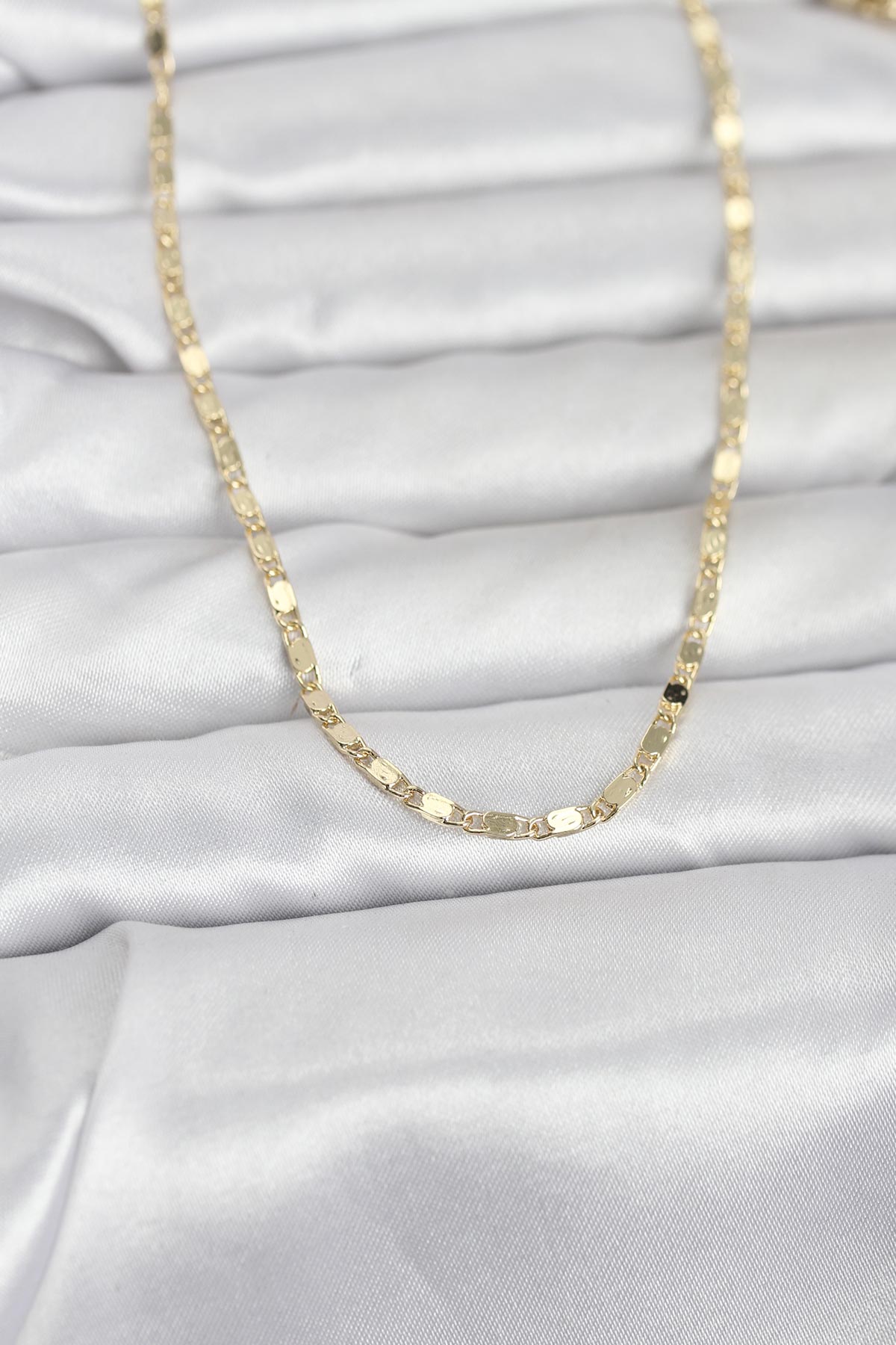 CM 14K Gold Renk Ezme Zincir 60 cm Kadın Kolye - Lisinya