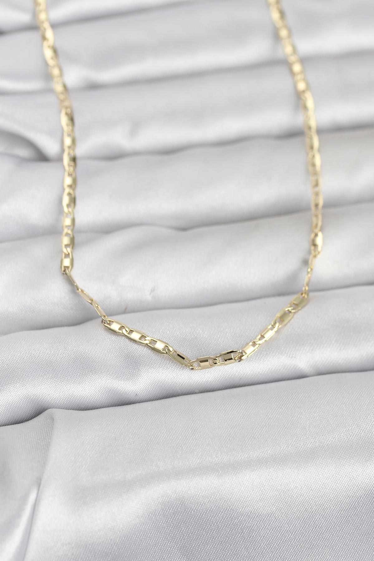 CM 14K Gold Renk Gemici Zincir Model 60 cm Kadın Kolye - Lisinya