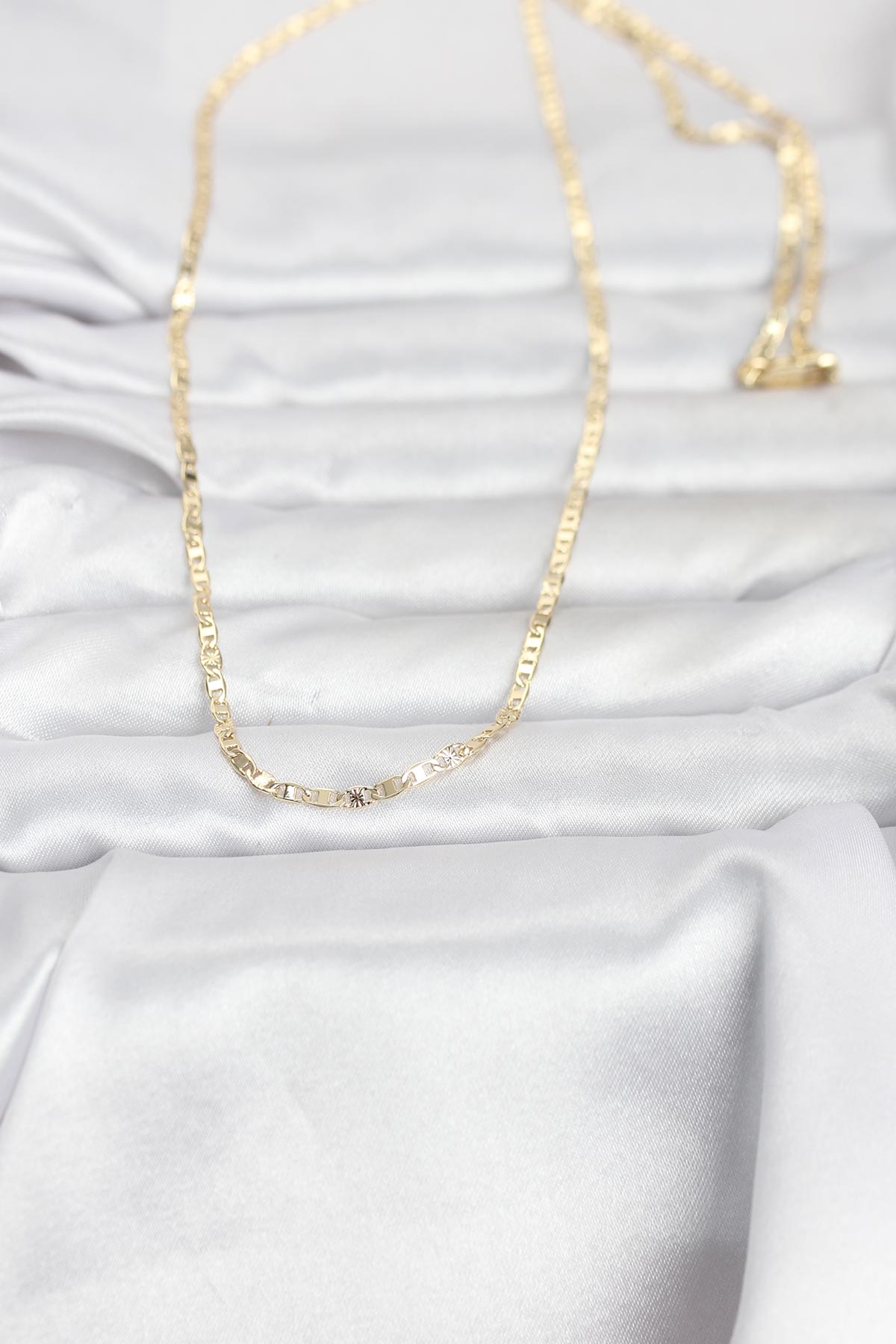 CM 14K Gold Renk Zincir Model 60 cm Kadın Kolye - Lisinya