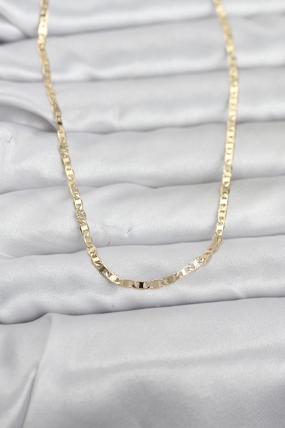 CM 14K Gold Renk Zincir Model 60 cm Kadın Kolye - Lisinya