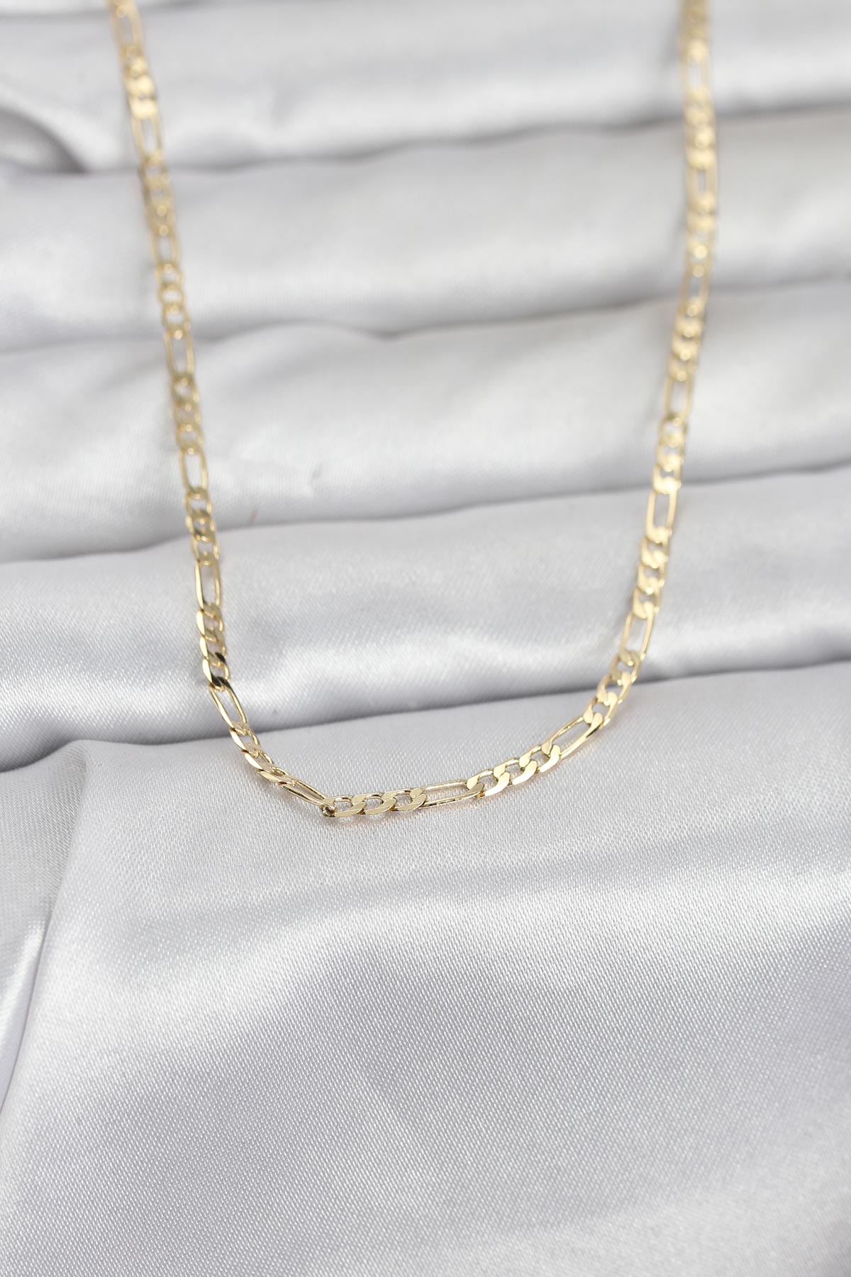 CM 14K Gold Renk İnce Kuşgözü Zincir Model 60 cm Kadın Kolye - Lisinya