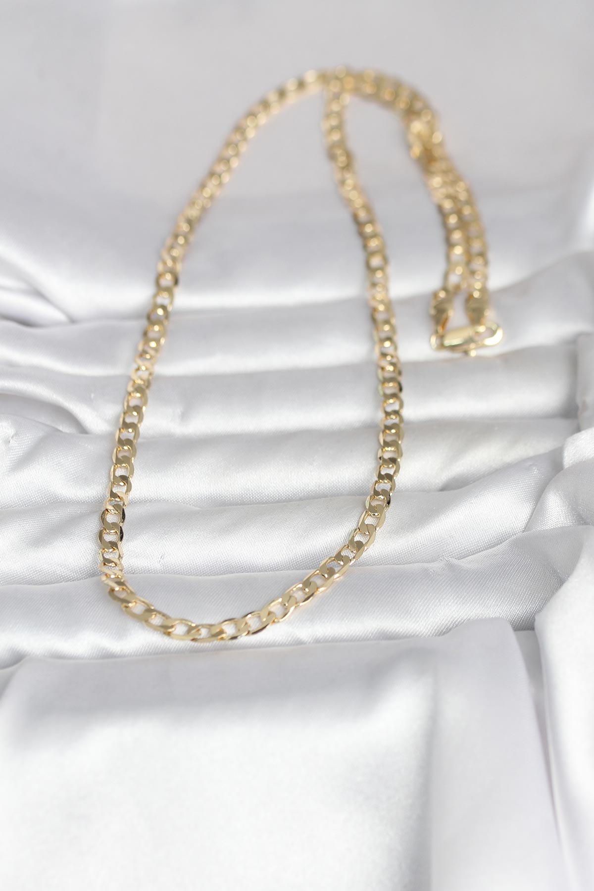 CM 14K Gold Renk Kalın Zincir Model 60 cm Kadın Kolye - Lisinya