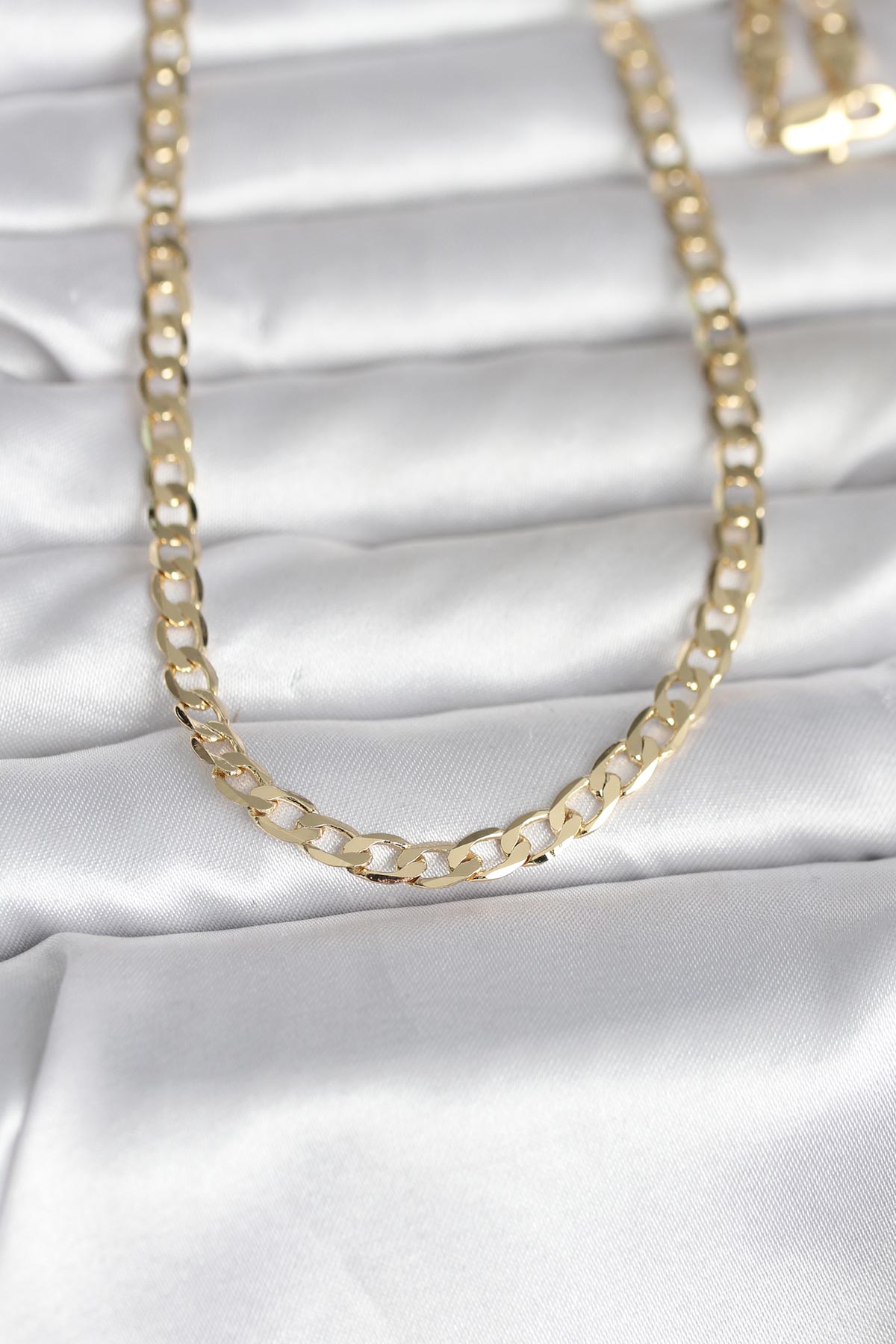 CM 14K Gold Renk Kalın Zincir Model 60 cm Kadın Kolye - Lisinya