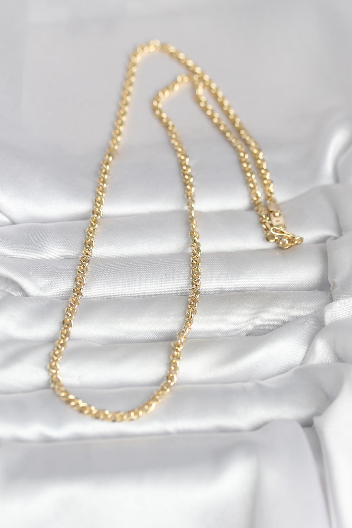 CM 14K Gold Renk Zincir Model 60 cm Kadın Kolye - Lisinya