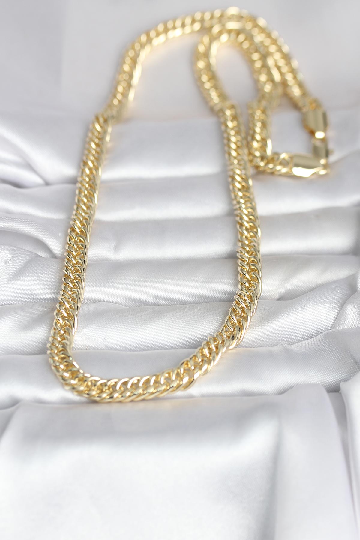 CM 14K Gold Renk Kalın Zincir Model 60 cm Kadın Kolye - Lisinya