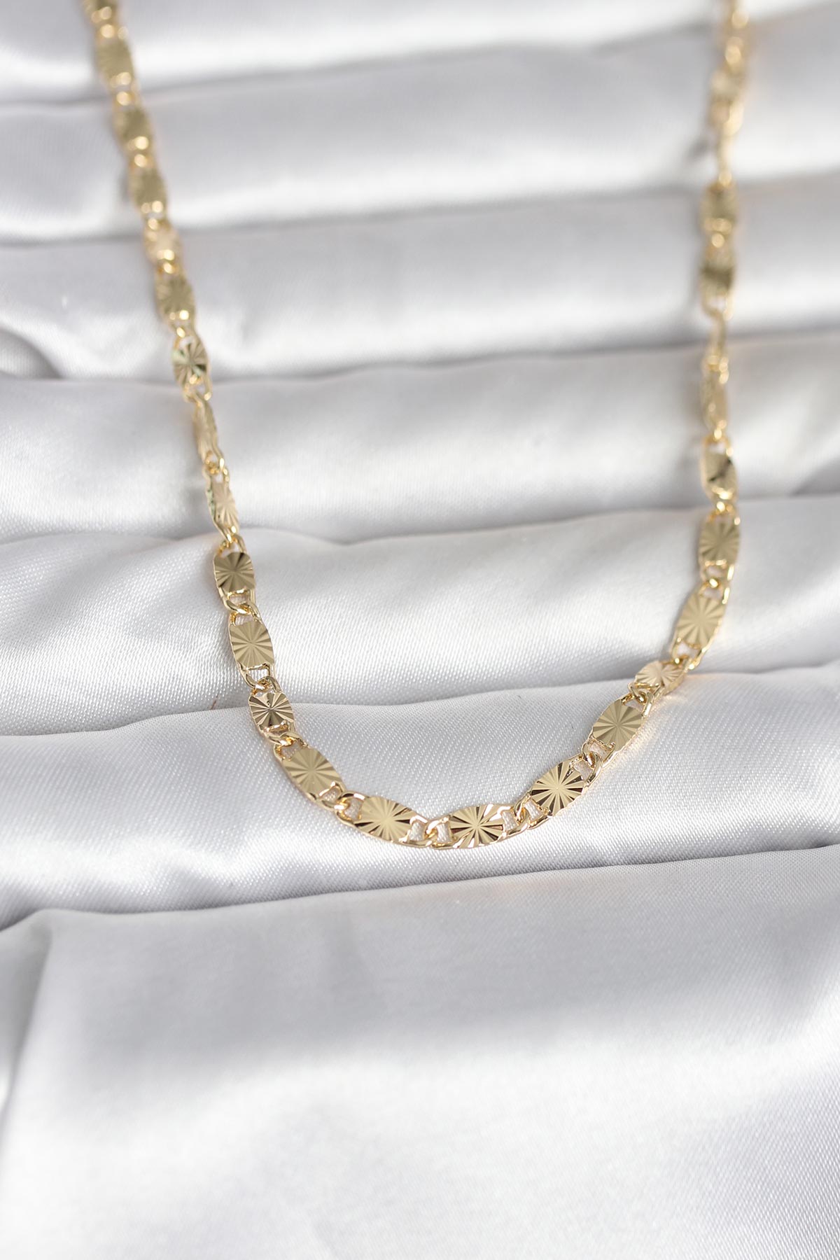 CM 14K Gold Renk Lazer Model 45 cm Kadın Kolye - Lisinya