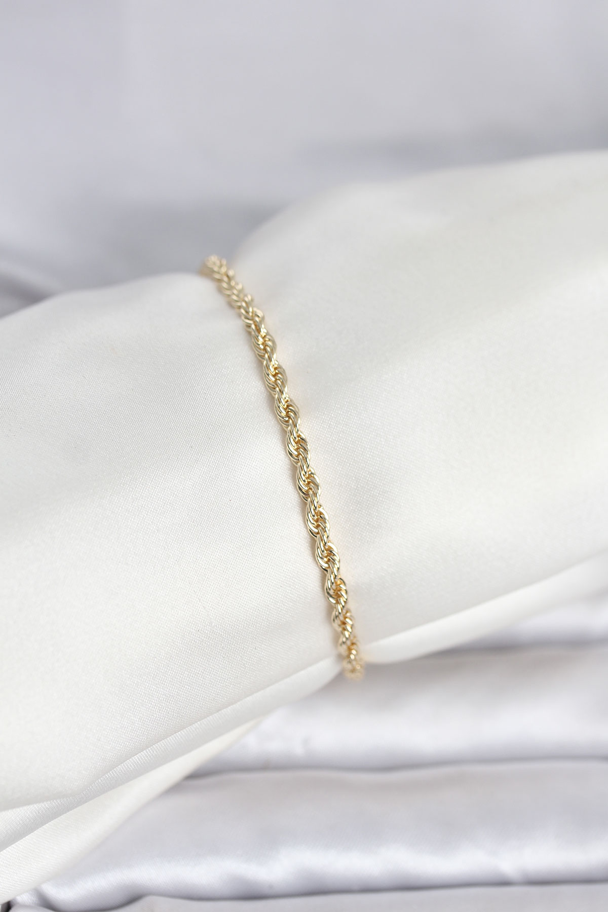 CM 14K Gold Renk Burgu Model Kadın Bileklik - Lisinya CM 14K Gold Renk Burgu Model Kadın Bileklik - Lisinya