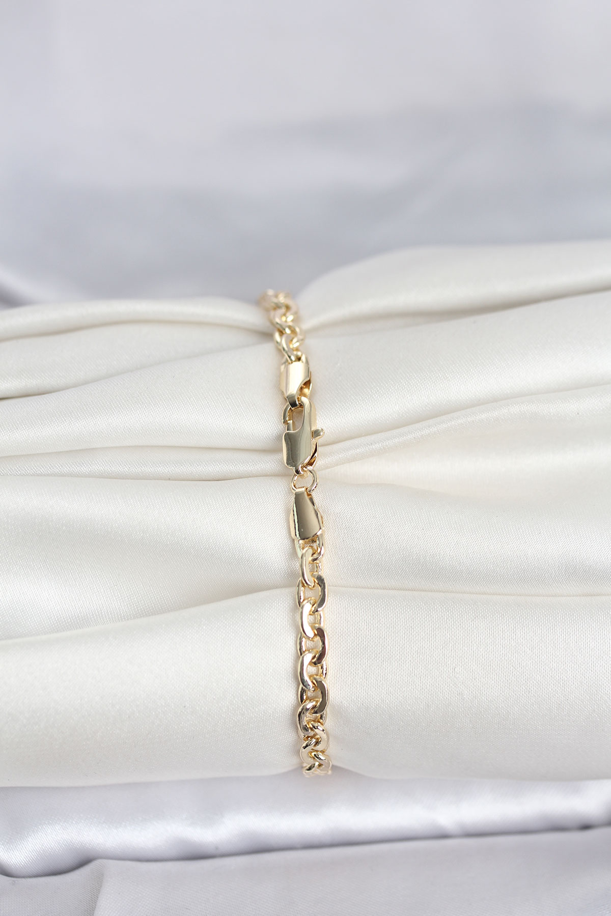 CM 14K Gold Renk Zincir Model Kadın Bileklik - Lisinya