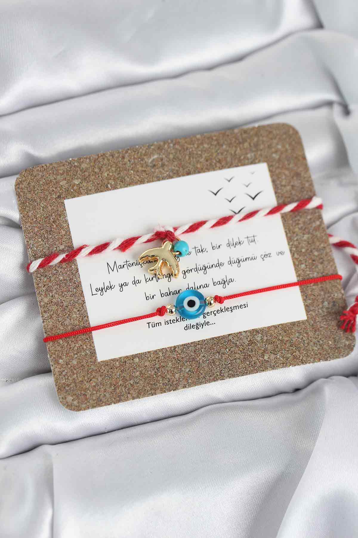 Marteniçka Bileklik 2'li Nazar ve Kırlangıç Model - Lisinya