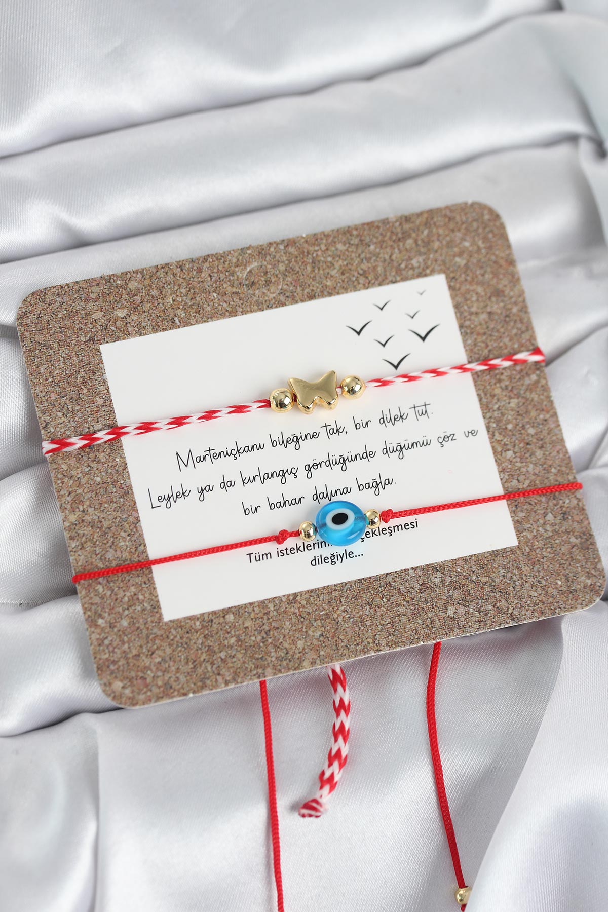 Marteniçka Bileklik 2'li Nazar ve Kelebek Model - Lisinya Marteniçka Bileklik 2'li Nazar ve Kelebek Model - Lisinya