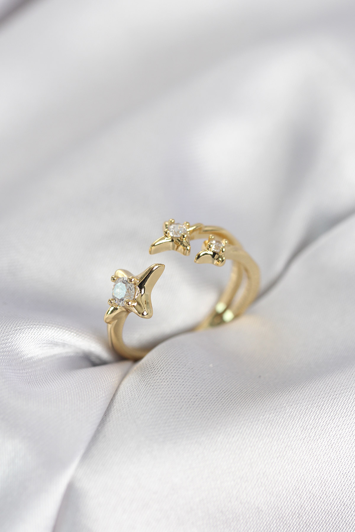 Minimal Kutup Yıldızı Model Gold Renk Kadın Yüzük - Lisinya