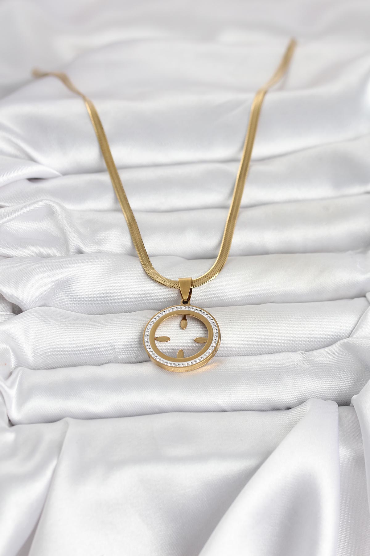 316L Çelik İtalyan Zincir Model Çeyrek Takılabilir Kadın Kolye - Lisinya