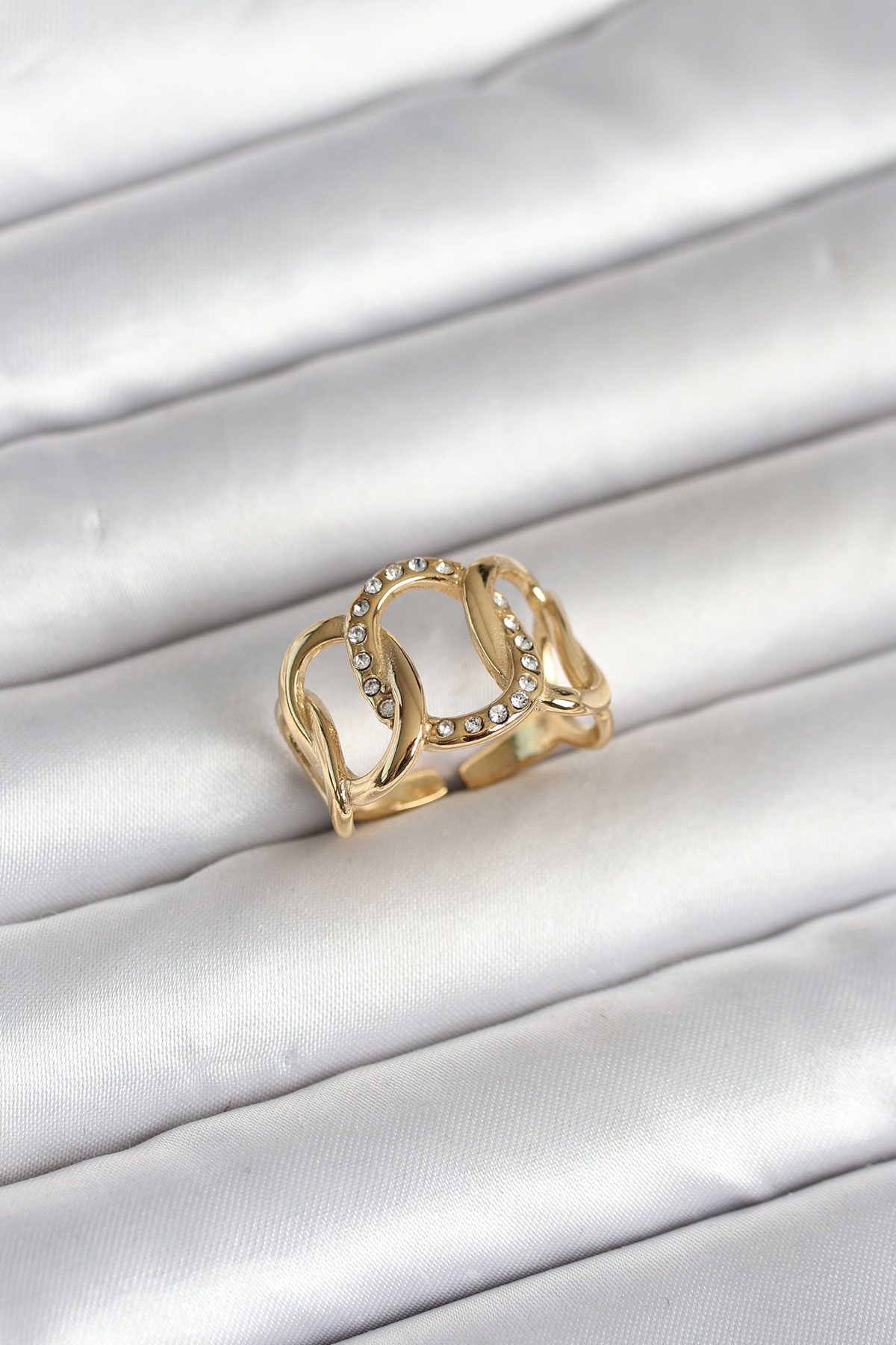 316L Çelik Gold Renk Samanyolu Model Kadın Yüzük - Lisinya 316L Çelik Gold Renk Samanyolu Model Kadın Yüzük - Lisinya