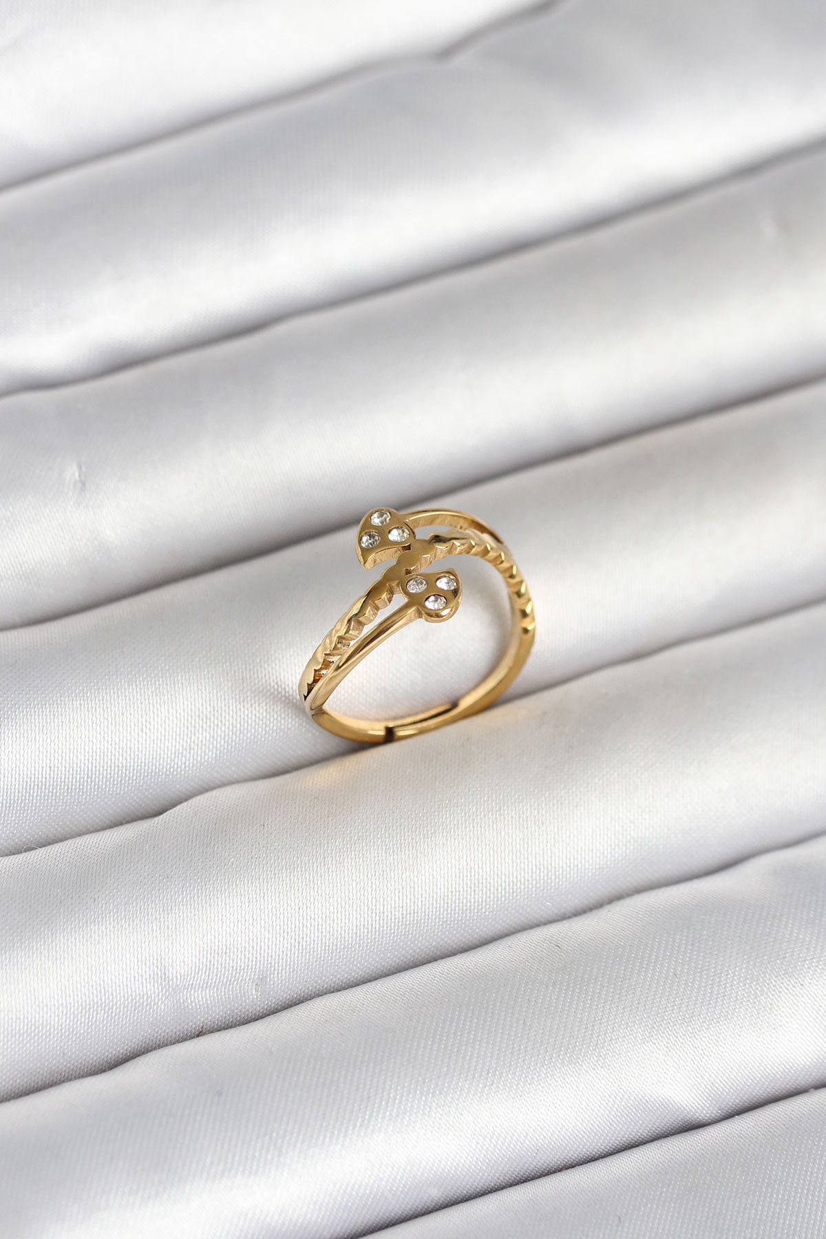 316L Çelik Gold Renk Zirkon Taşlı Kalp Model Kadın Yüzük - Lisinya 316L Çelik Gold Renk Zirkon Taşlı Kalp Model Kadın Yüzük - Lisinya